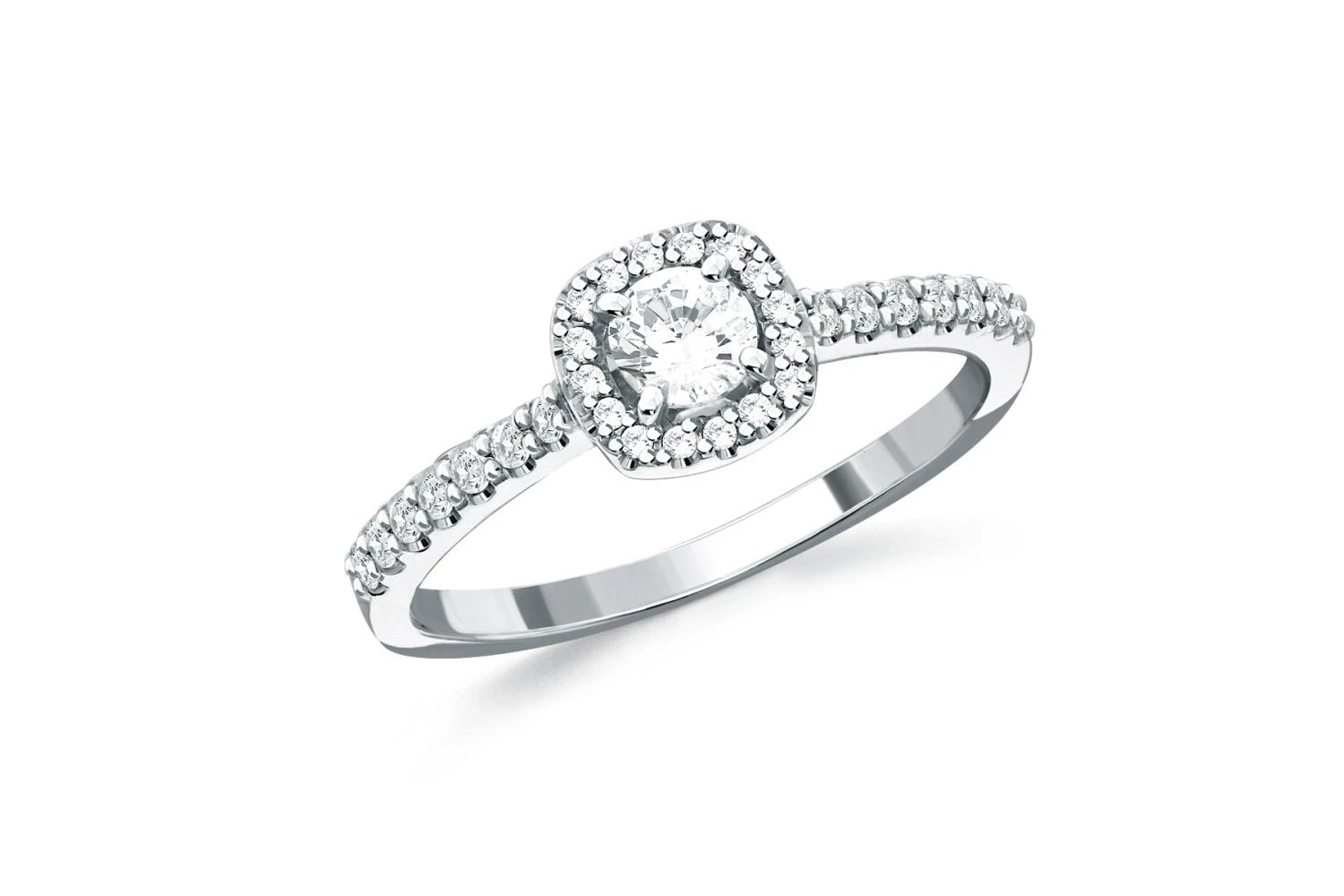 Кольцо из белого золота с 31 бриллиантами