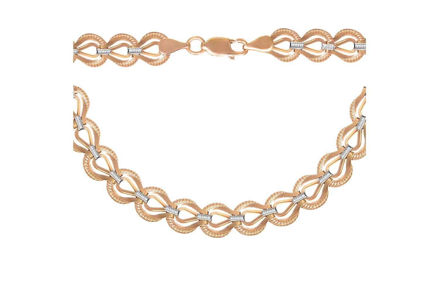 Колье из красного золота без вставок