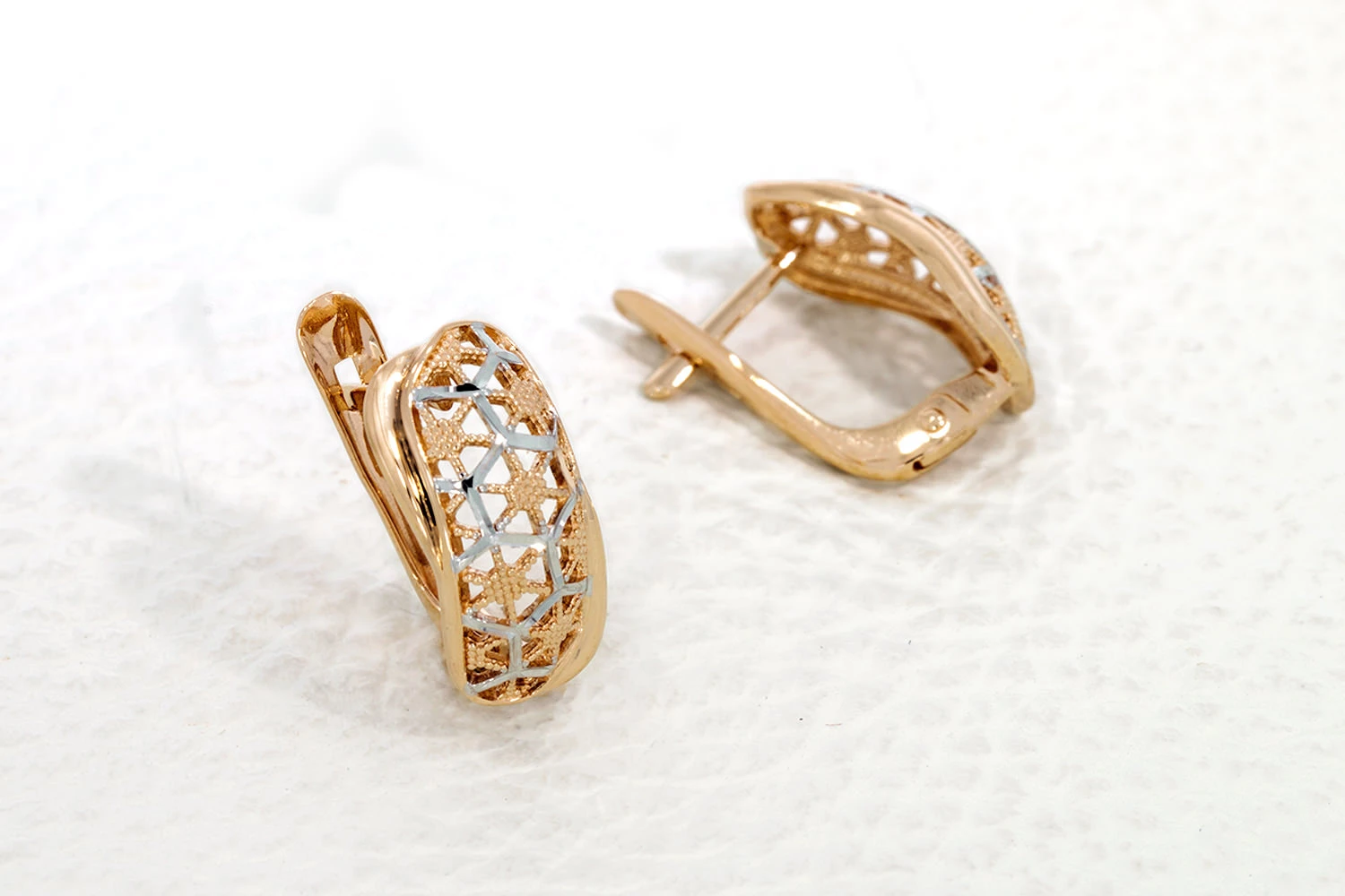 Серьги из красного золота без вставок