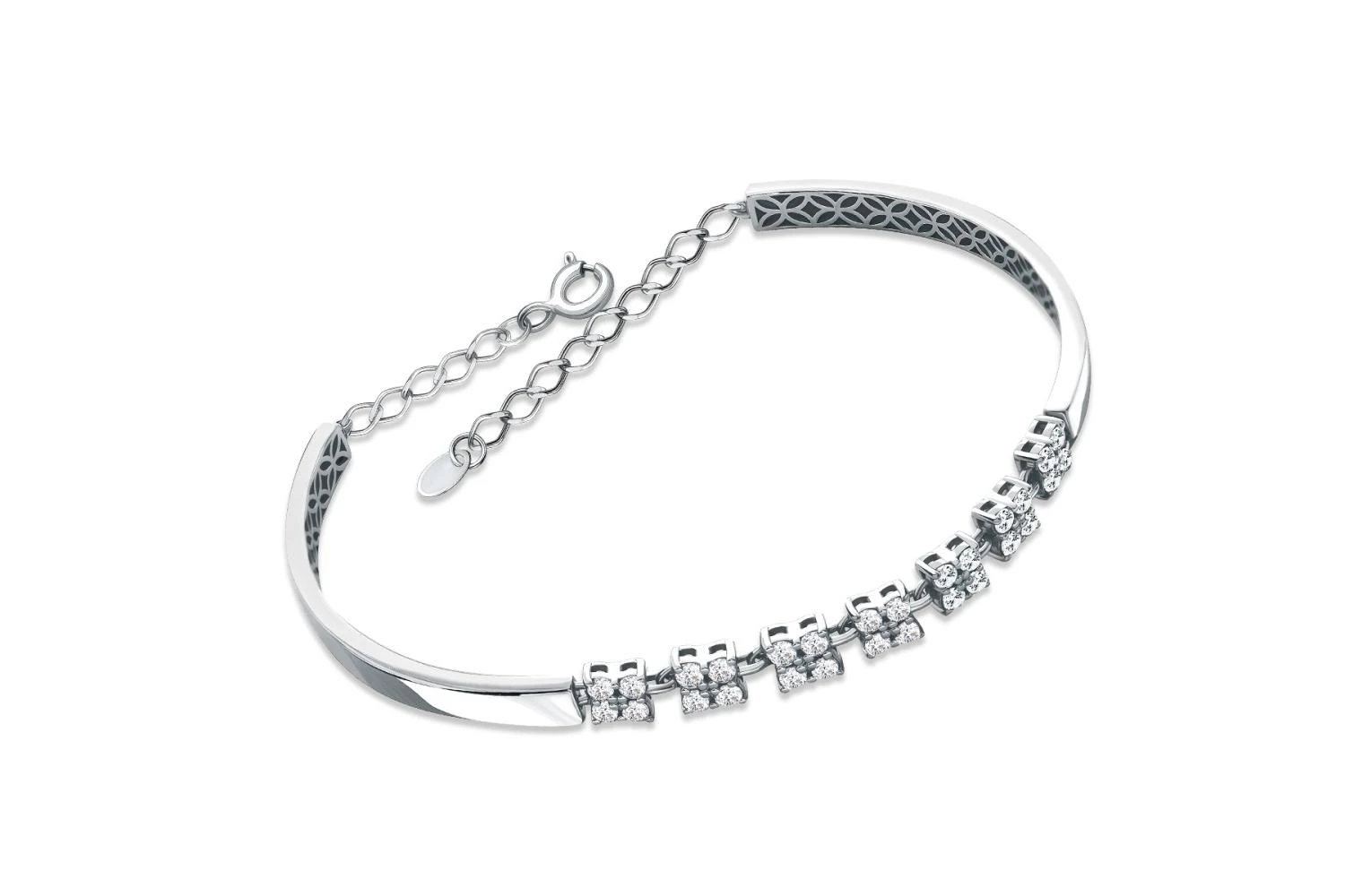 Браслет из белого золота с 28 бриллиантами