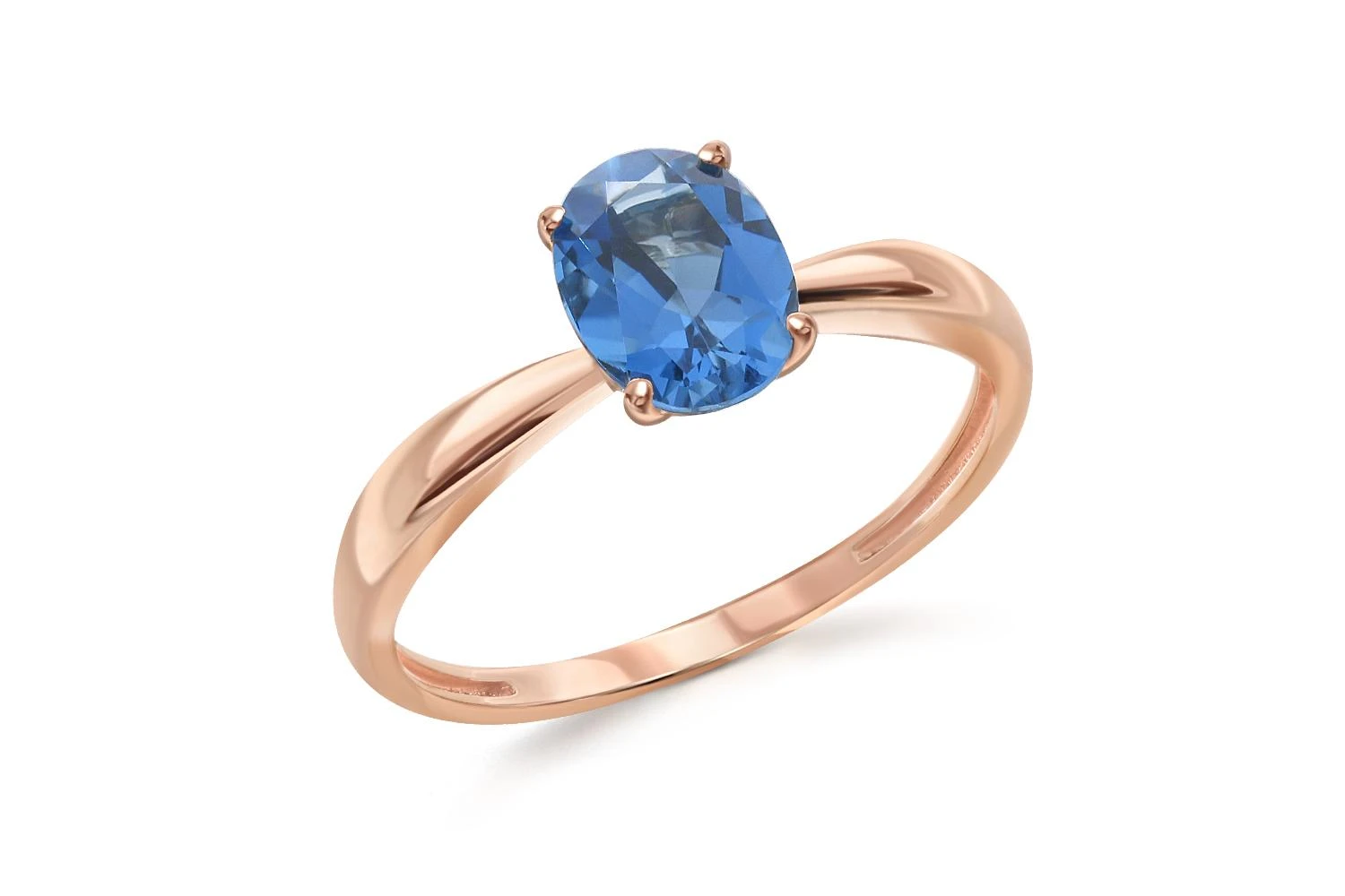 Кольцо из красного золота с топазом лондон