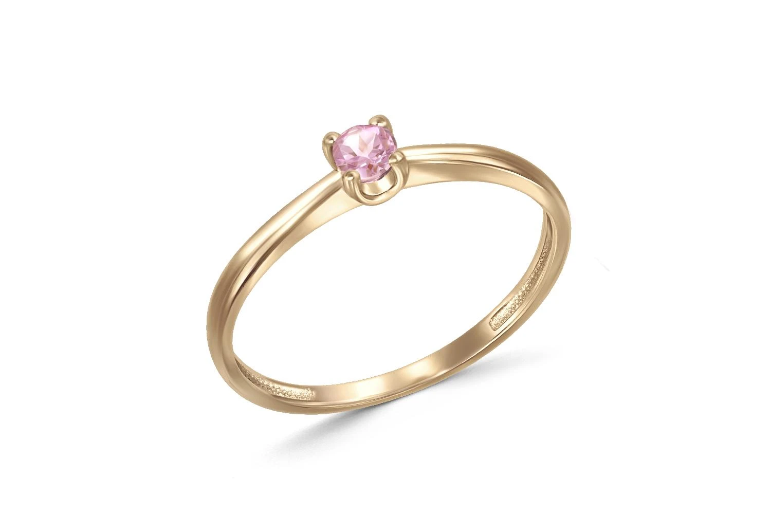 Кольцо из красного золота с ситаллом