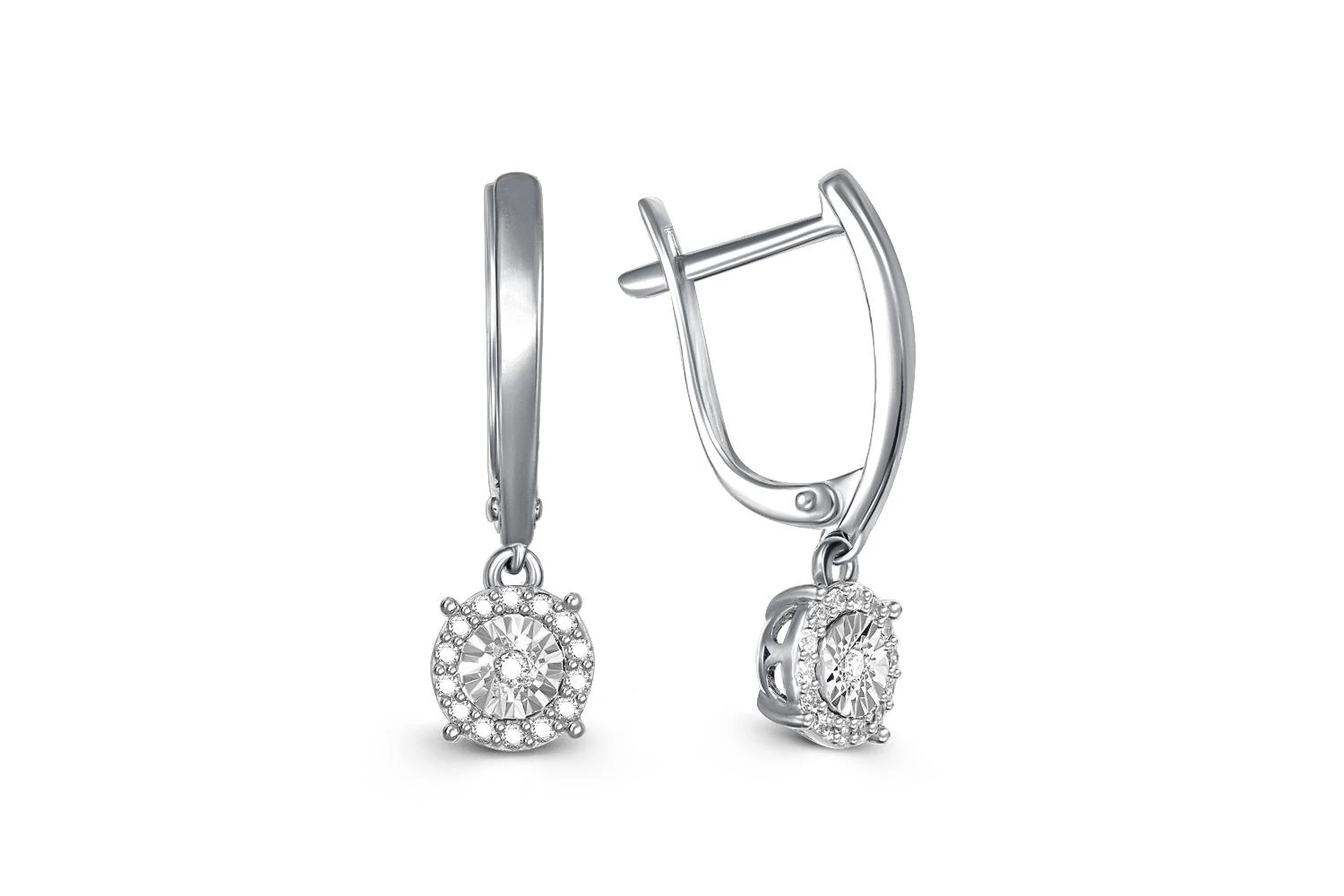 Серьги из белого золота с 30 бриллиантами