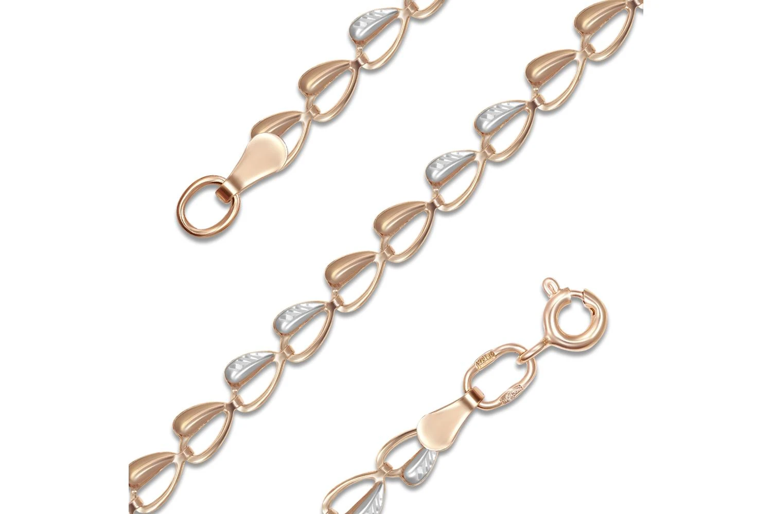 Браслет из красного золота без вставок