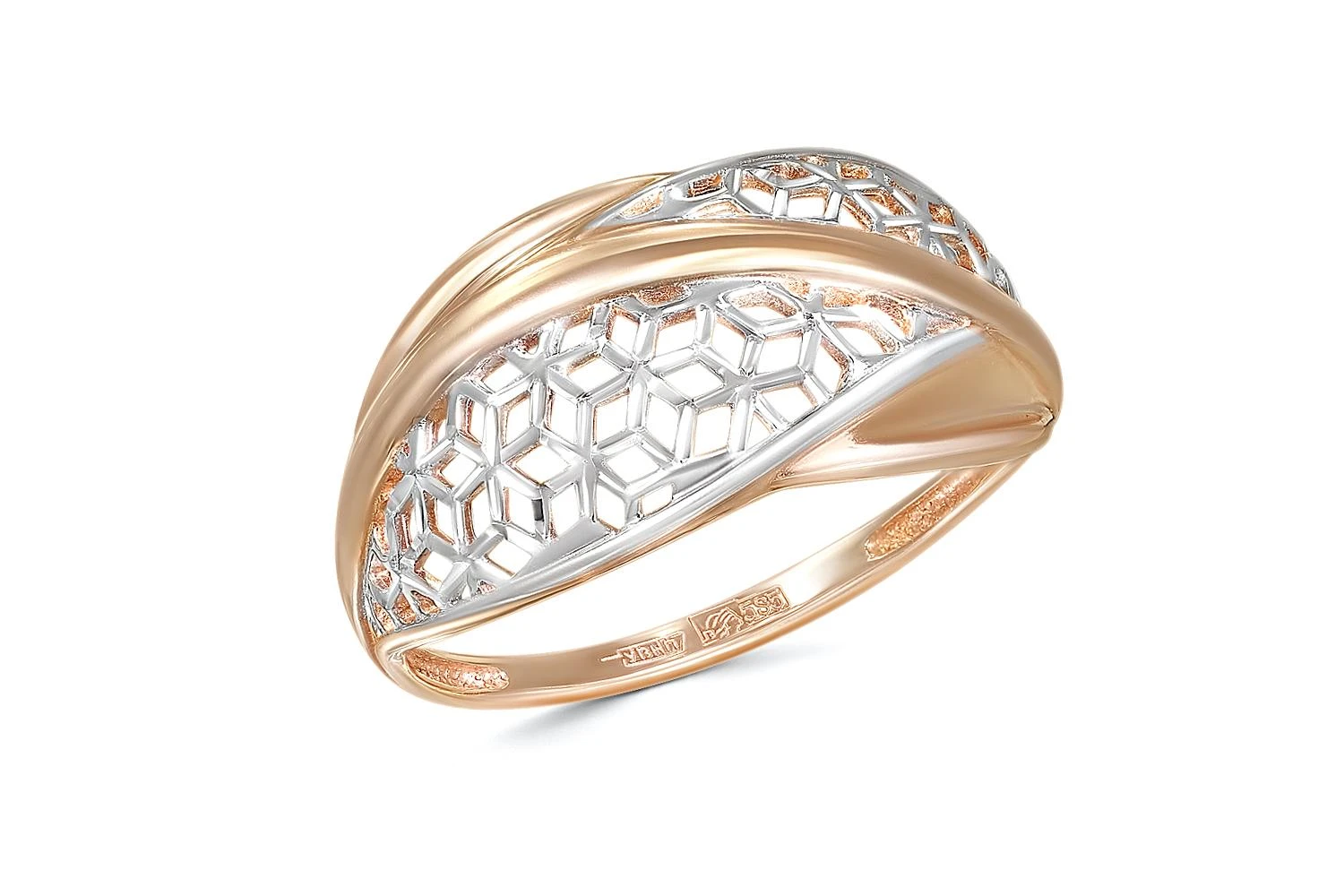 Кольцо из красного золота без вставок