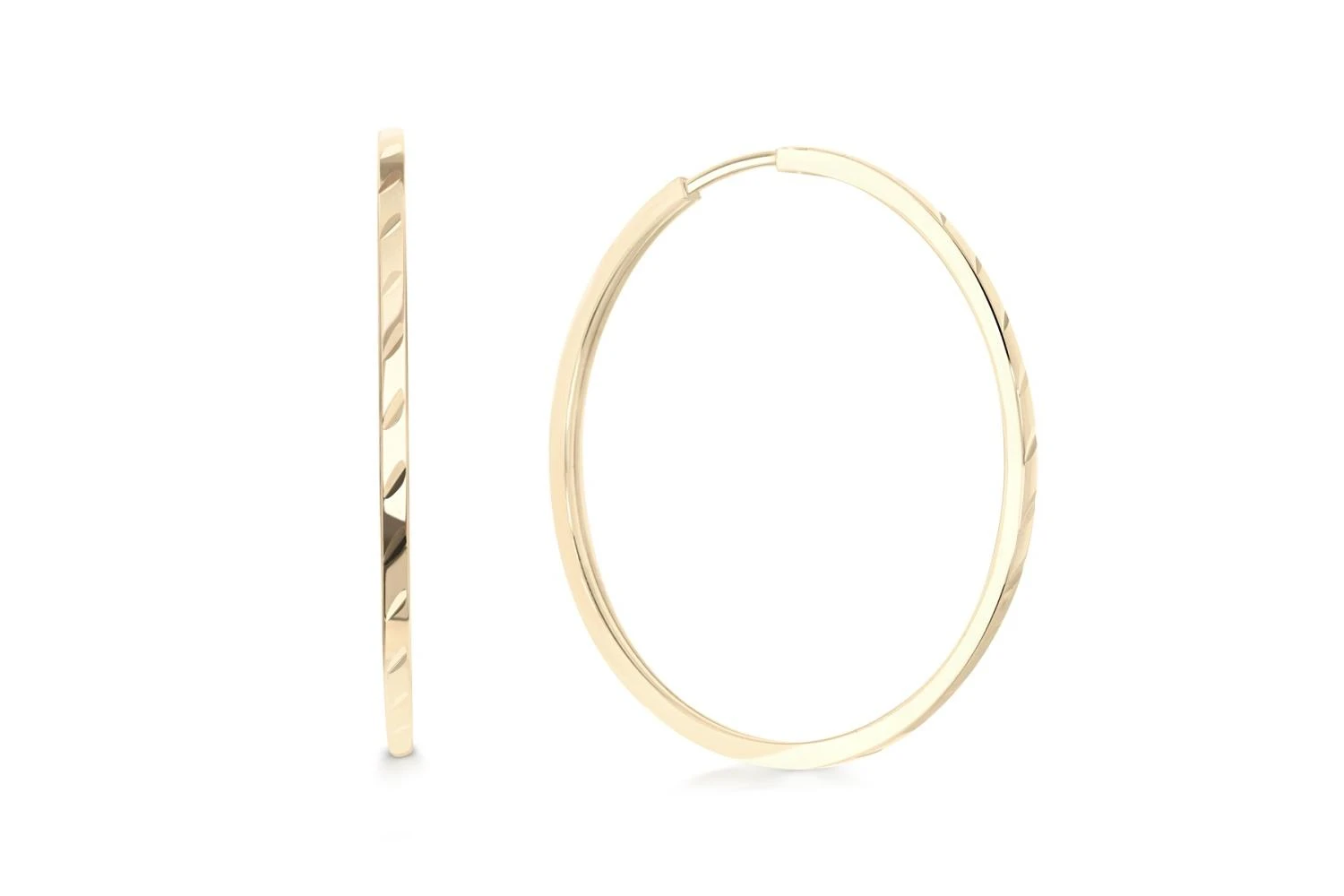 Серьги-конго из жёлтого золота без вставок