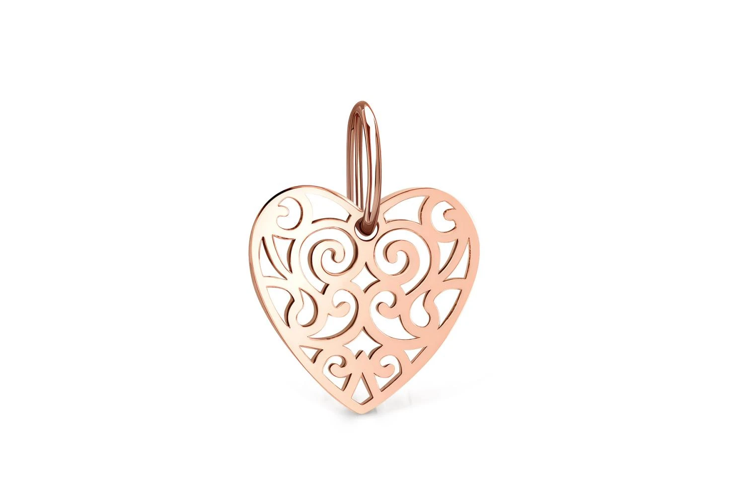 Подвеска Сердце из красного золота без вставок