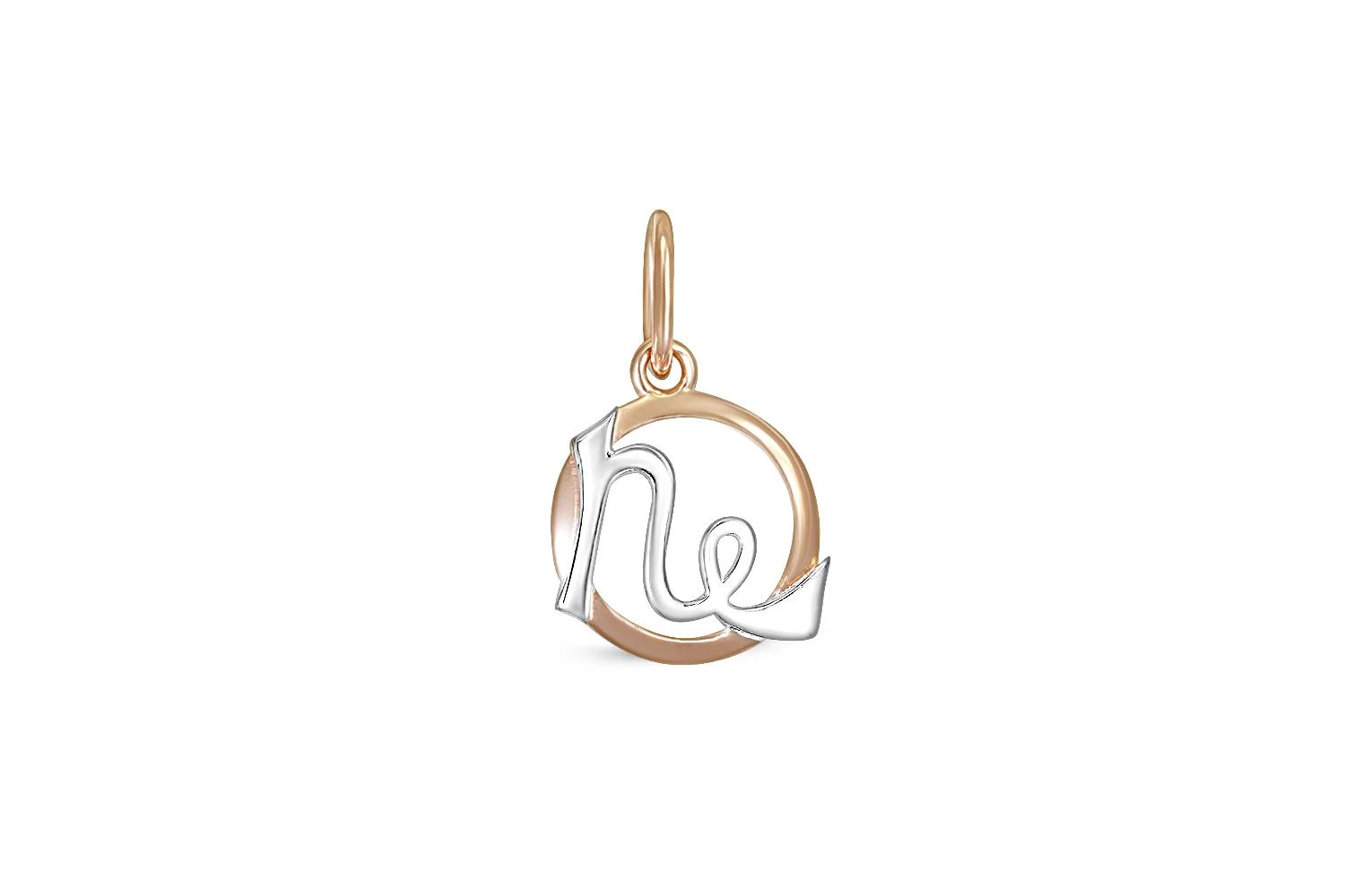 Подвеска Козерог из красного золота без вставок