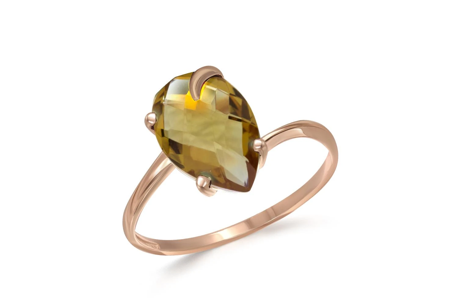 Кольцо из красного золота с султанитом