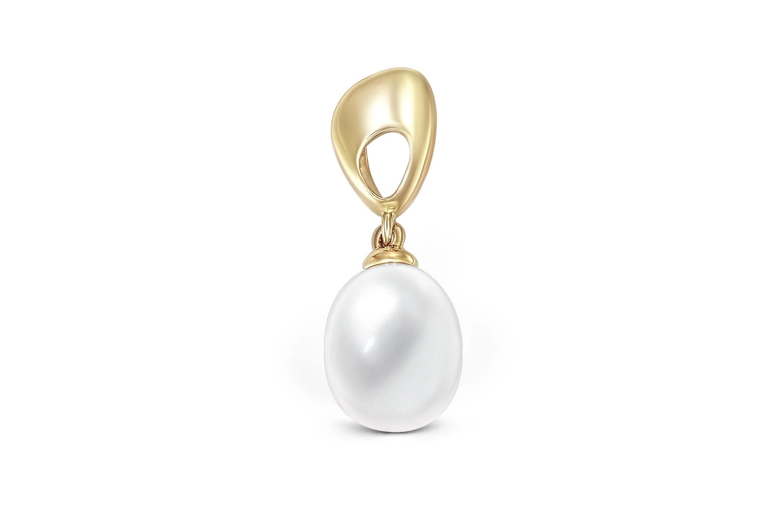 Подвеска из жёлтого золота с жемчугом