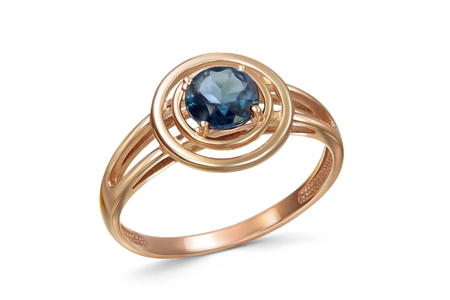 Кольцо из красного золота с топазом лондон