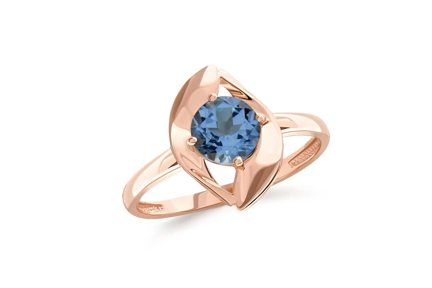 Кольцо из красного золота с топазом лондон