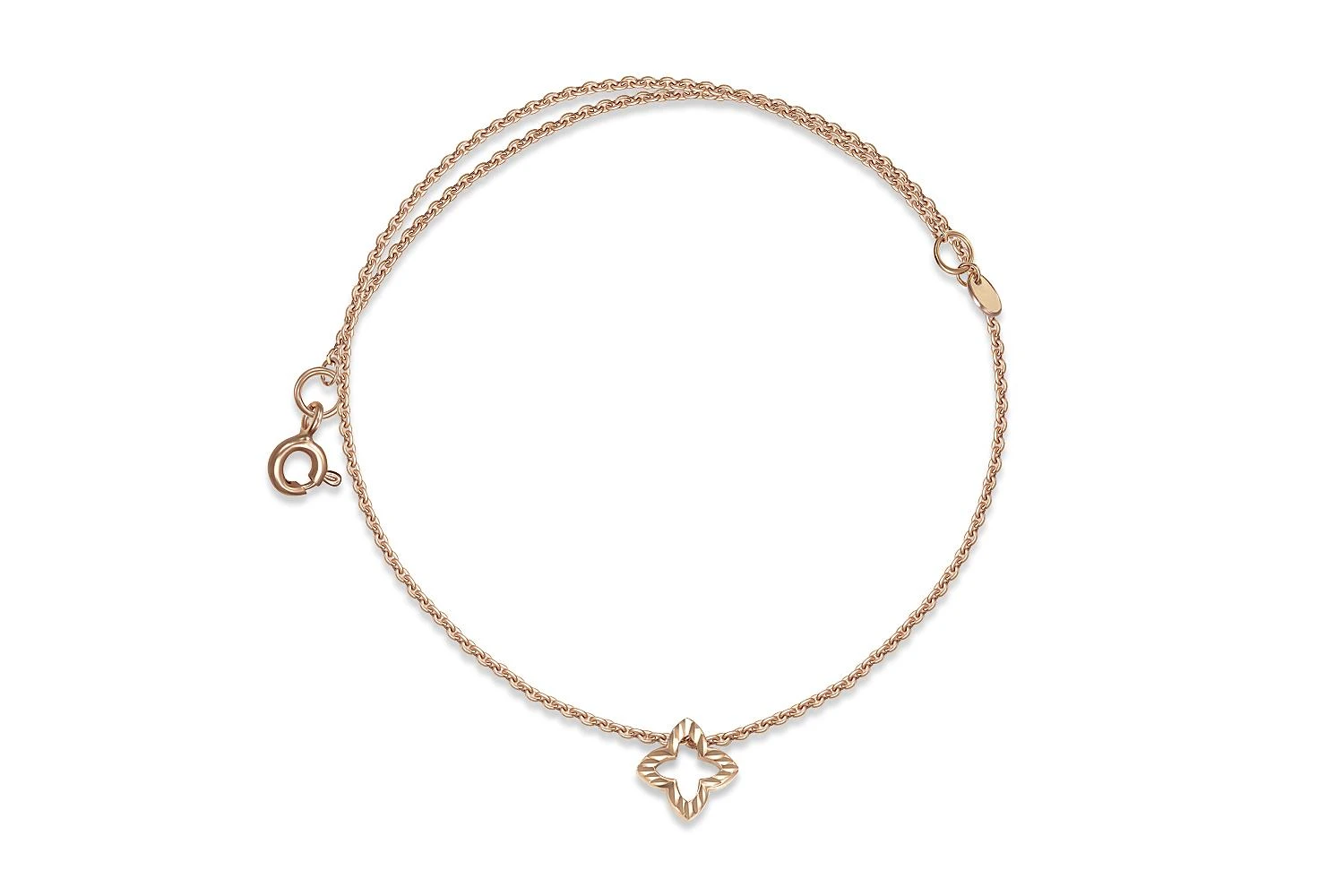 Колье Клевер из красного золота без вставок