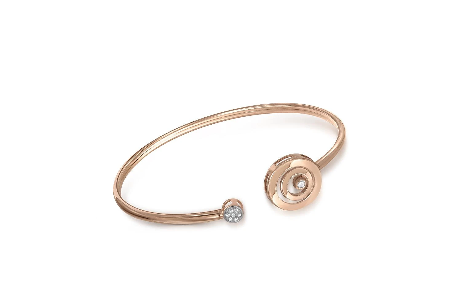 Браслет из красного золота с 8 бриллиантами