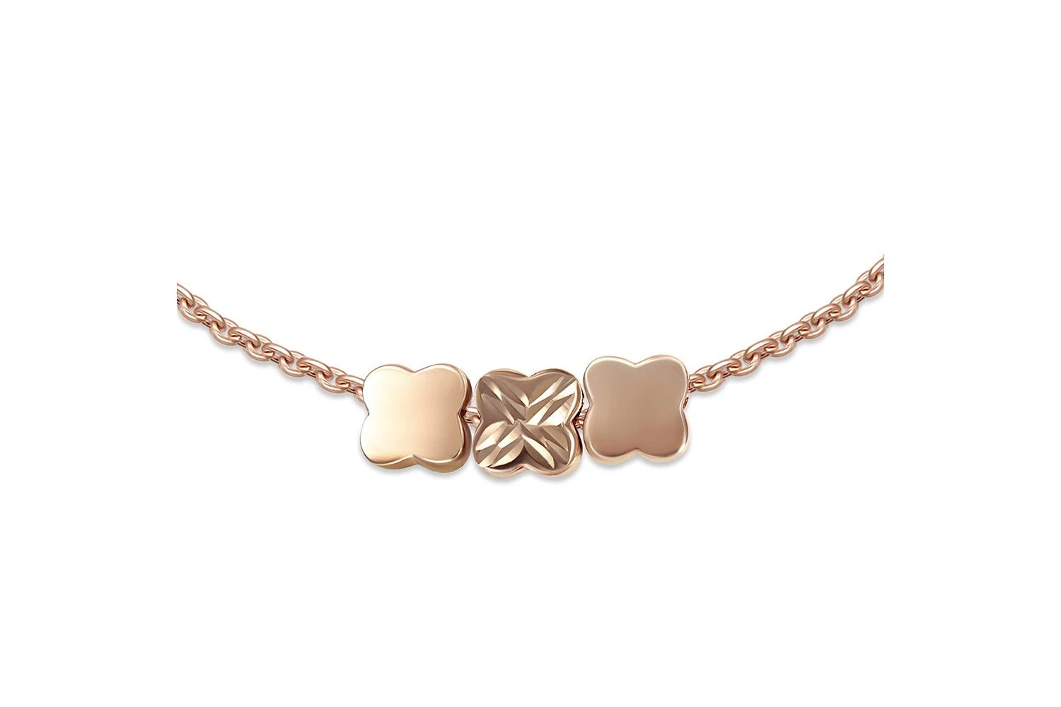 Колье Клевер из красного золота без вставок
