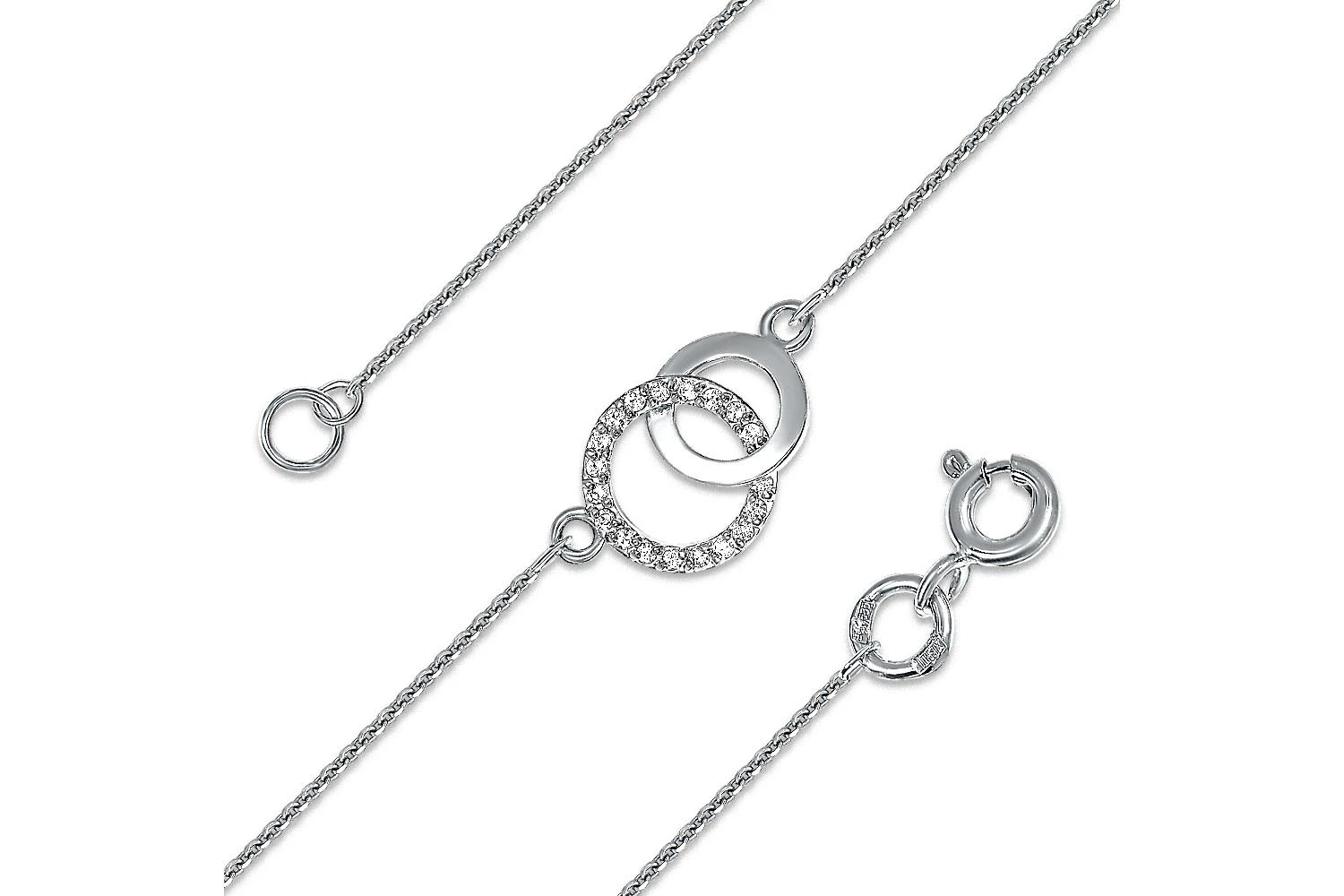 Браслет Круг из белого золота с 20 бриллиантами