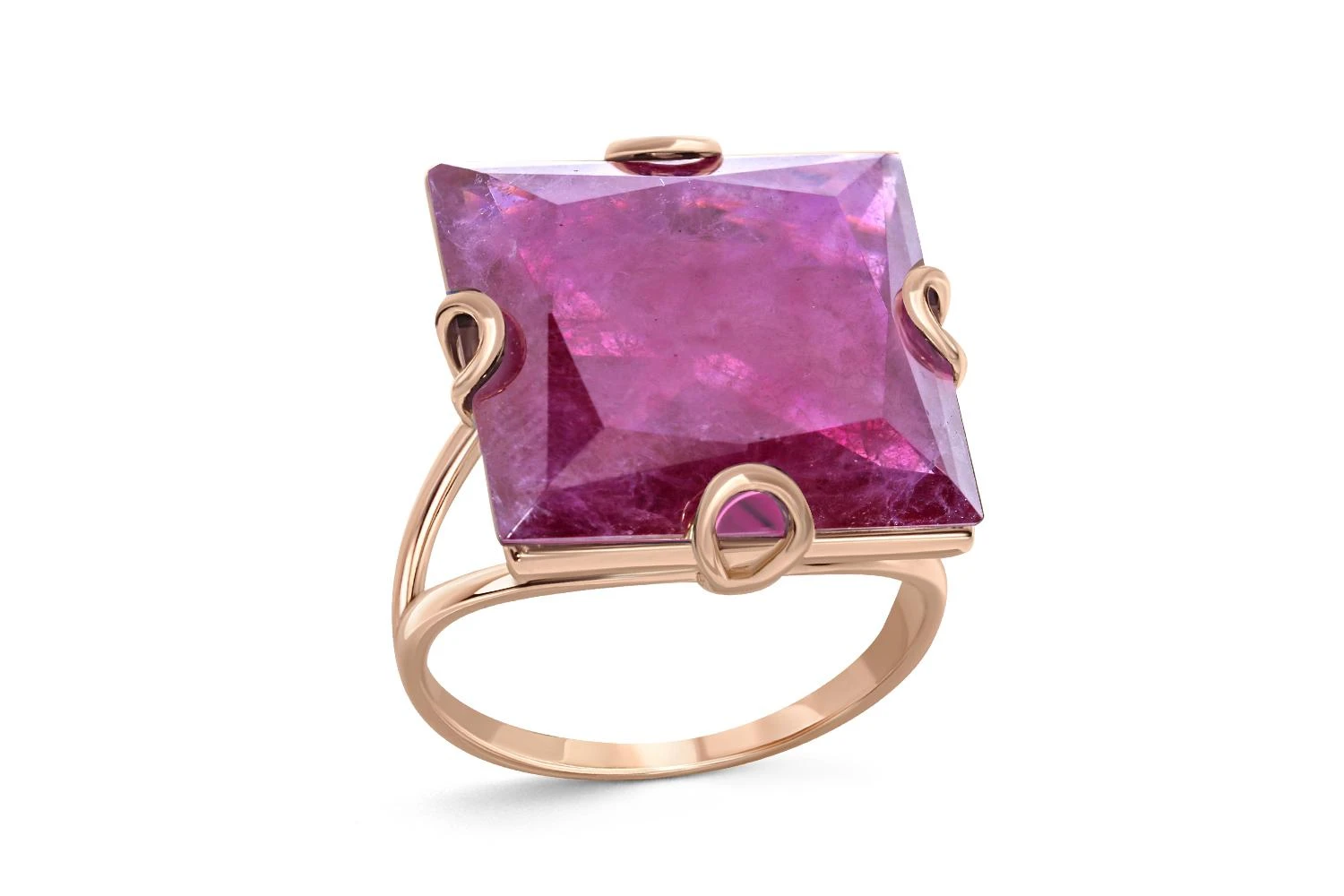 Кольцо из красного золота с наноситалом