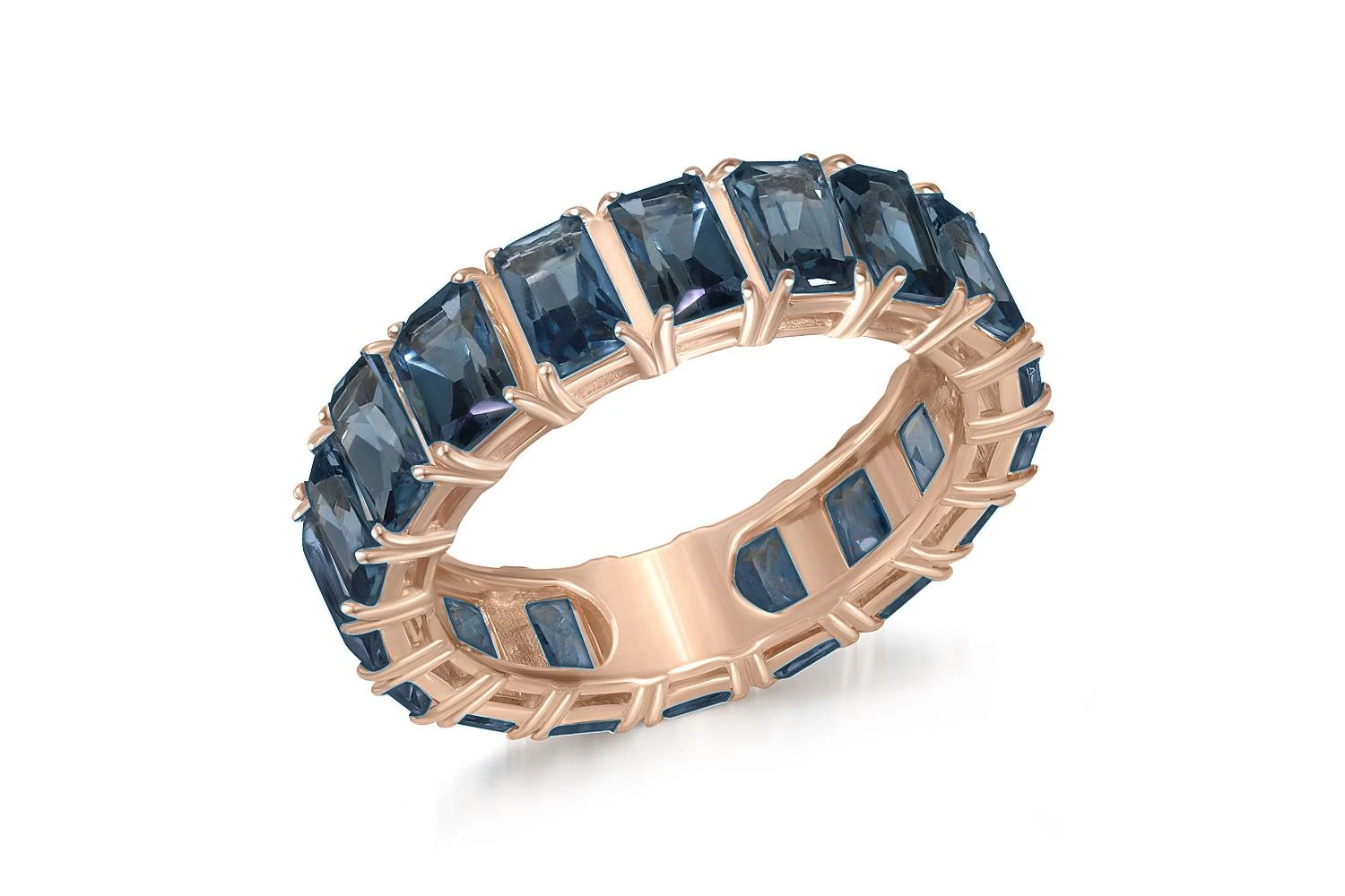 Кольцо Дорожка из красного золота с 20 топазами лондон