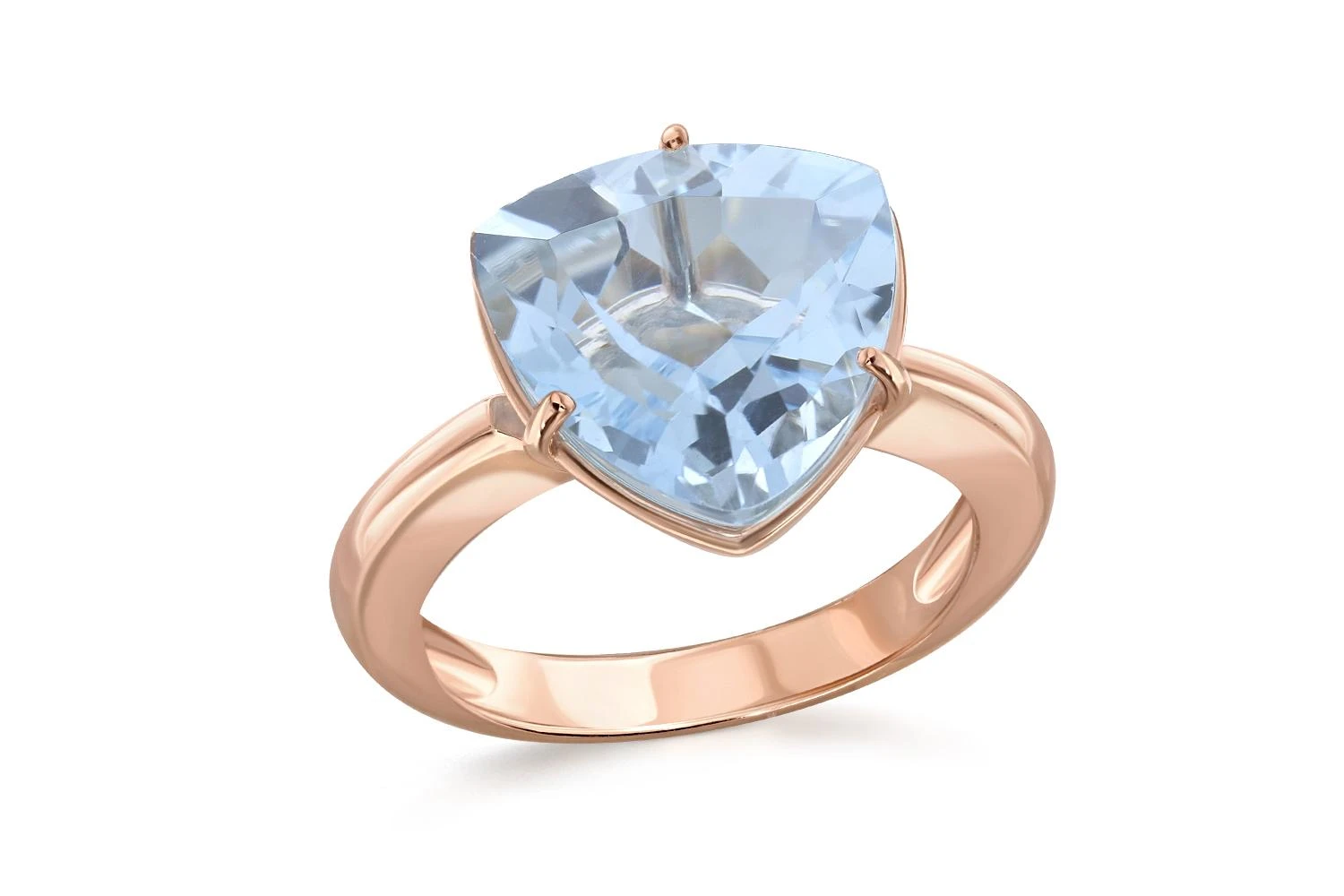 Кольцо из красного золота с топазом sky