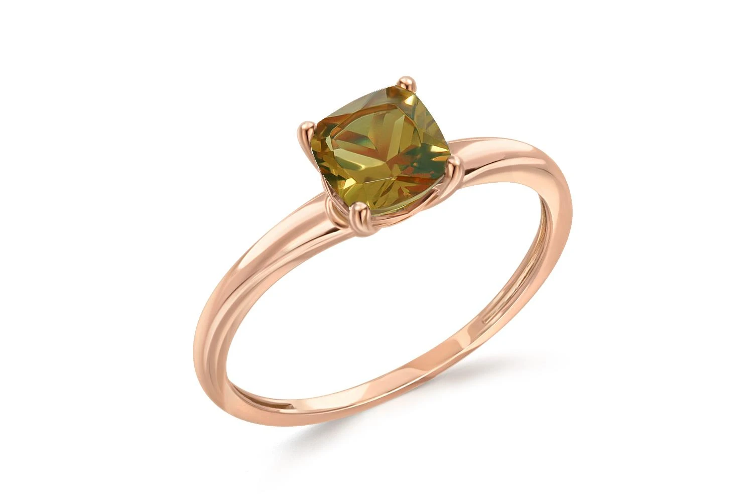 Кольцо из красного золота с султанитом