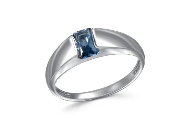 Кольцо из белого золота с топазом лондон