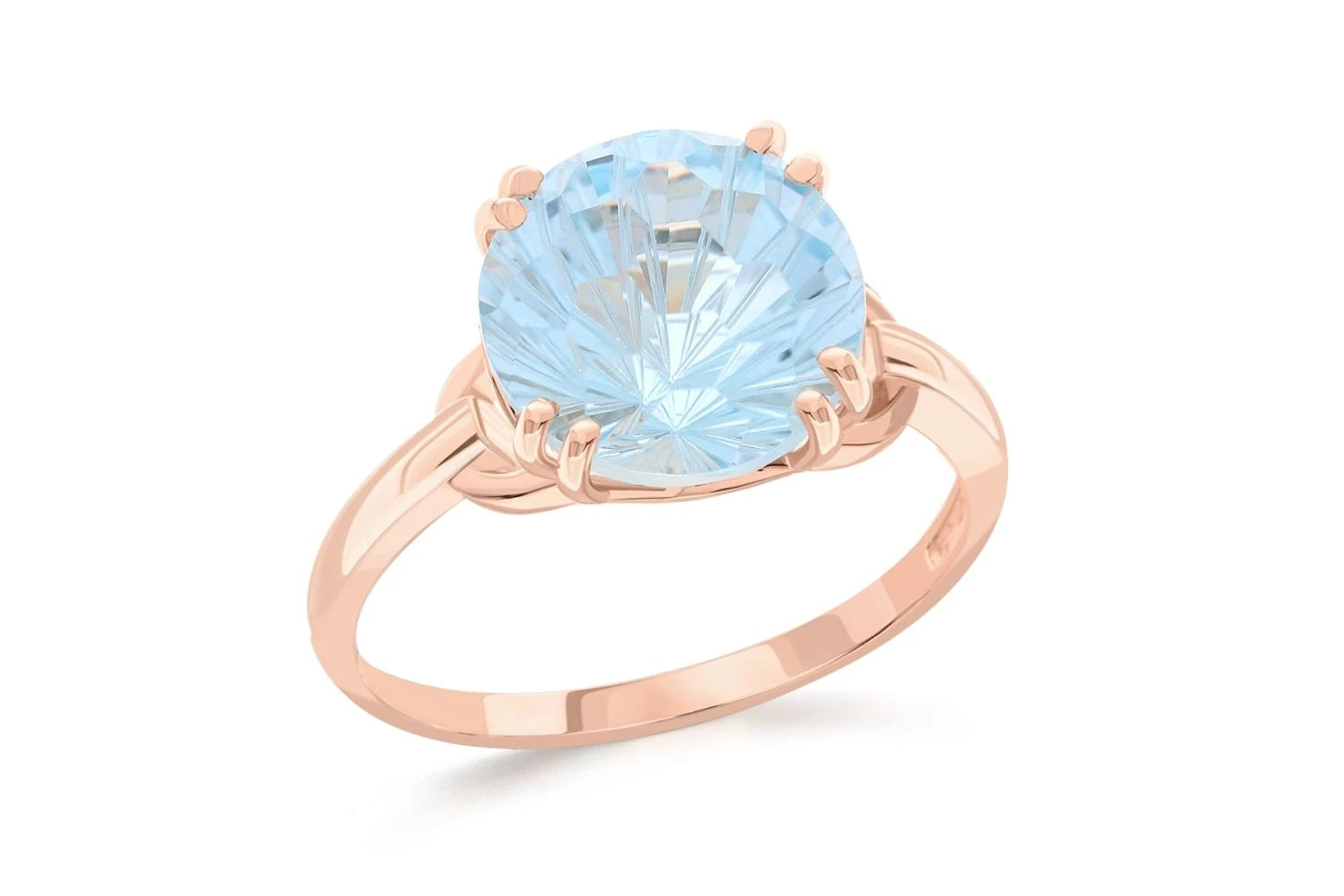 Кольцо из красного золота с топазом sky