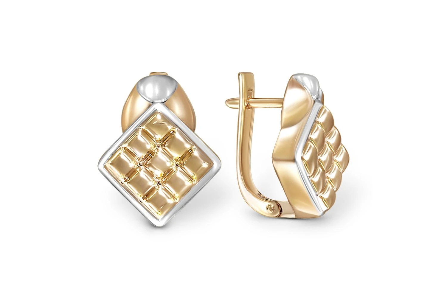 Серьги из жёлтого золота без вставок