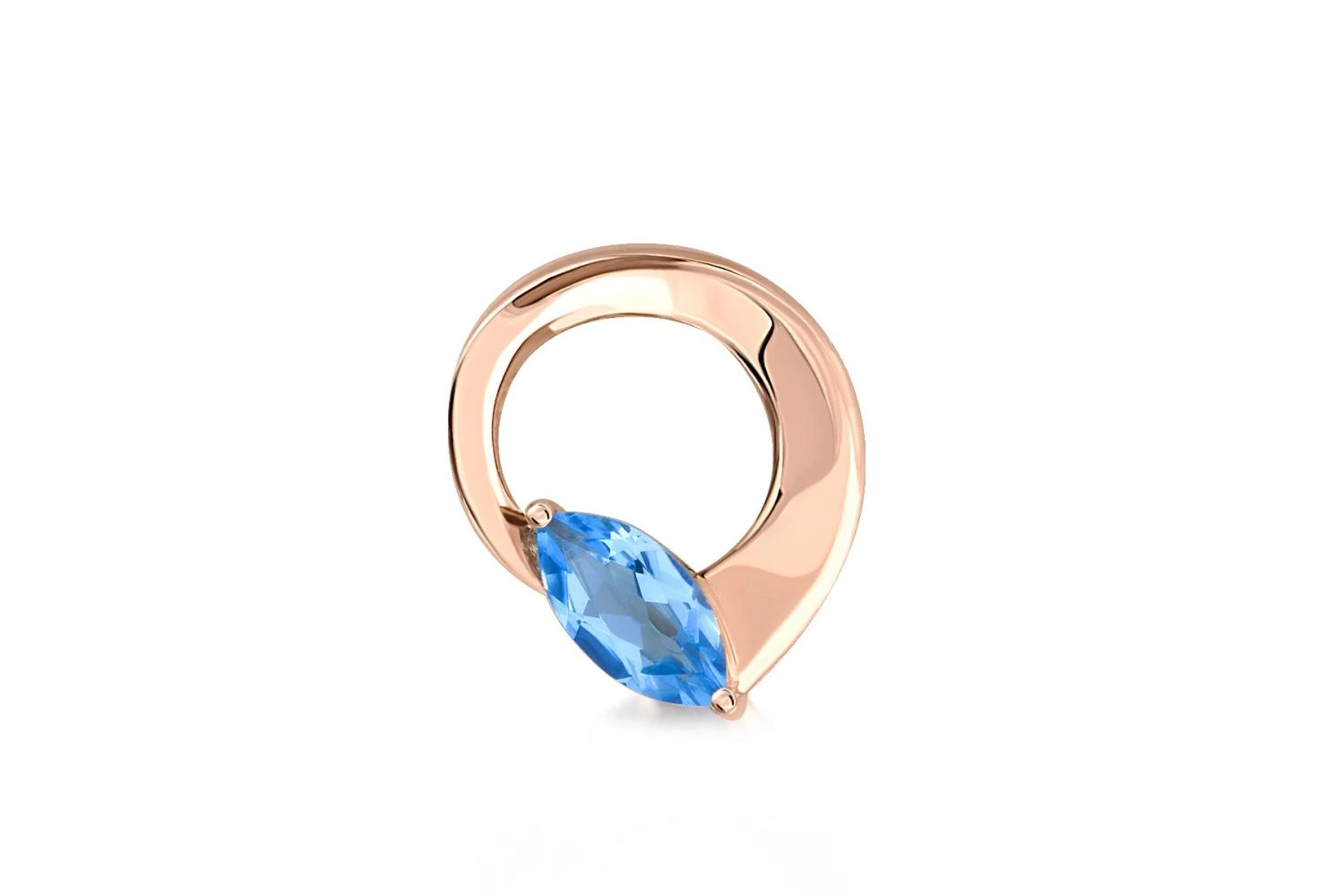 Подвеска из красного золота с топазом swiss