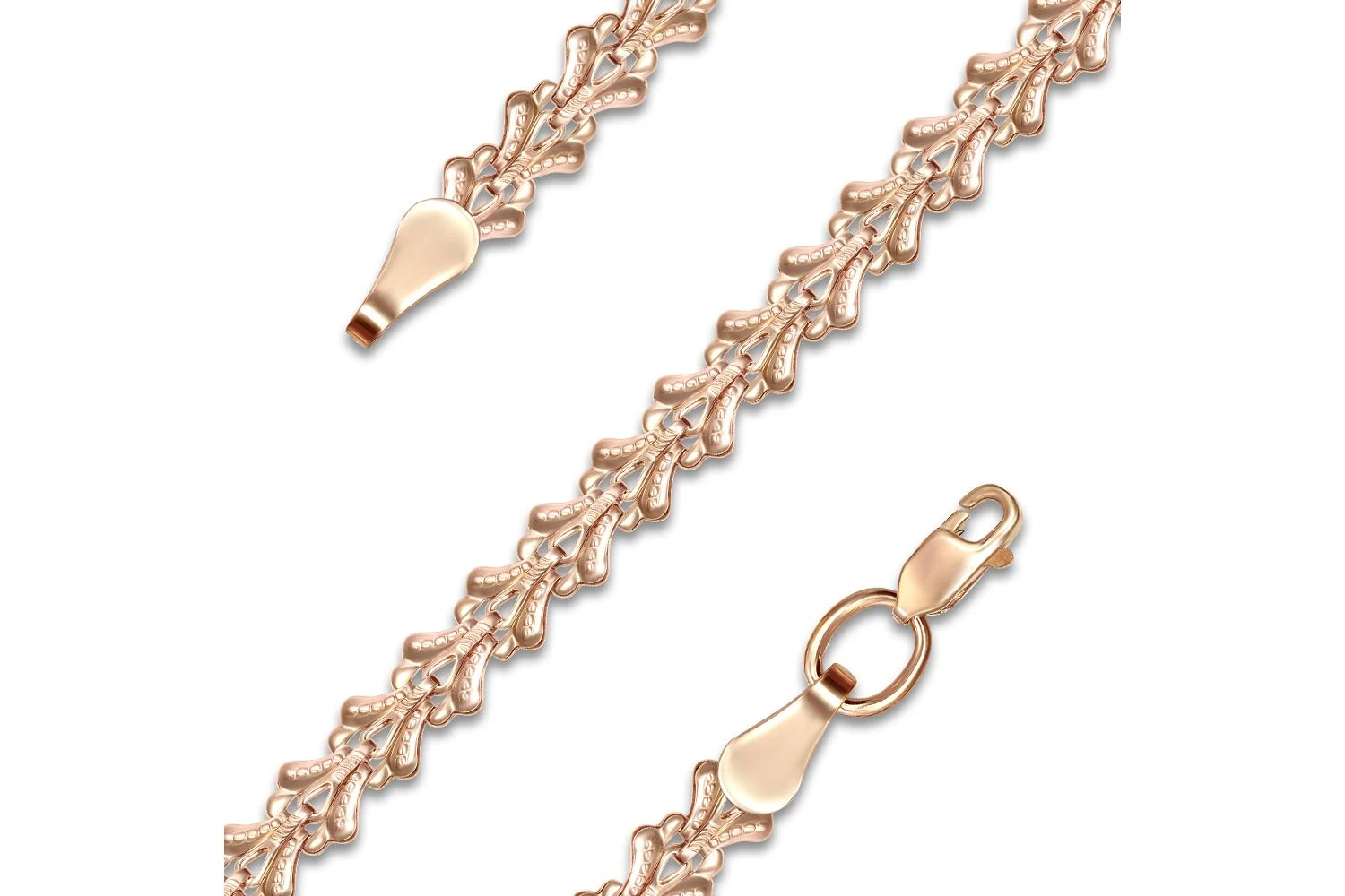 Браслет из красного золота без вставок