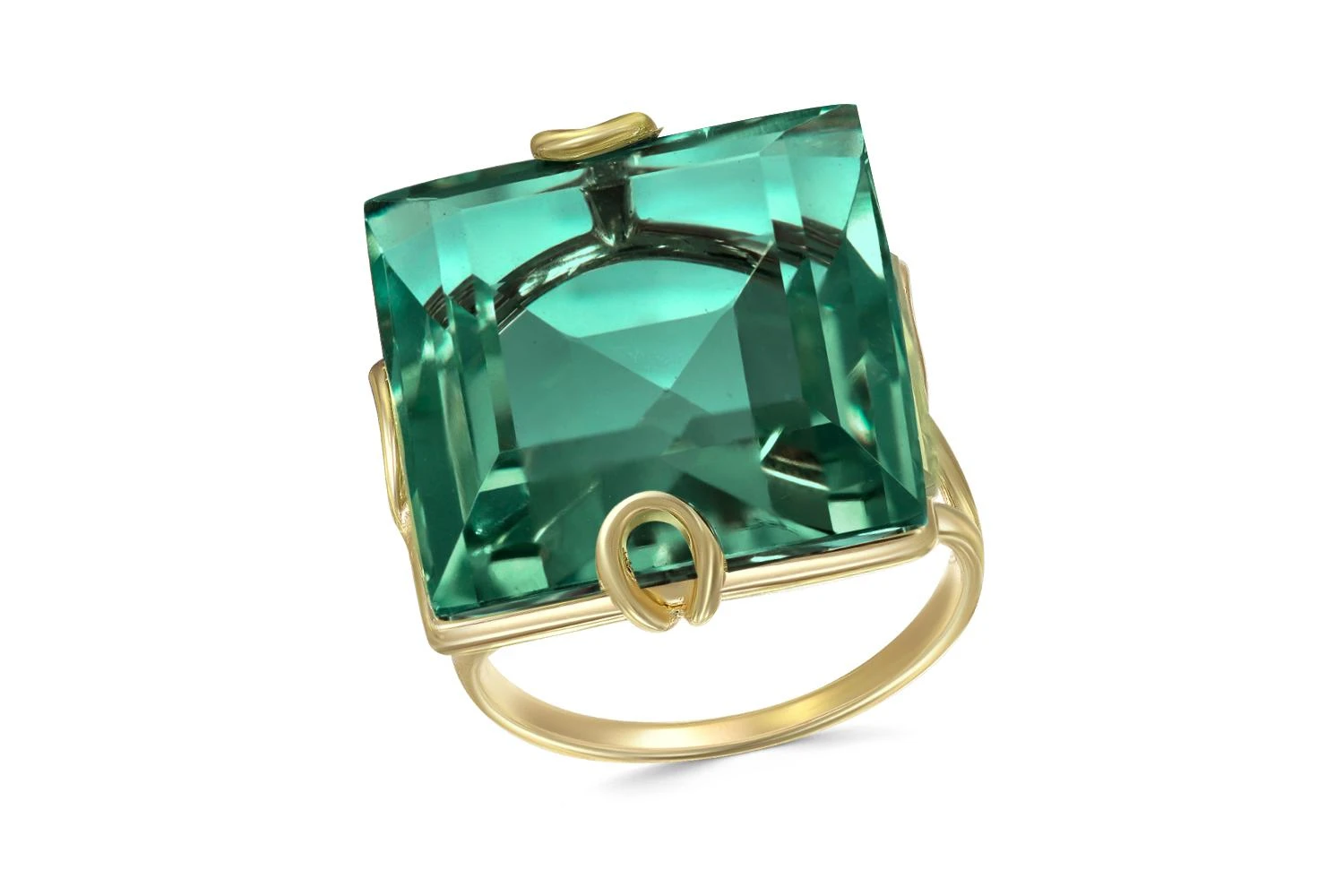 Кольцо из жёлтого золота с кварцем