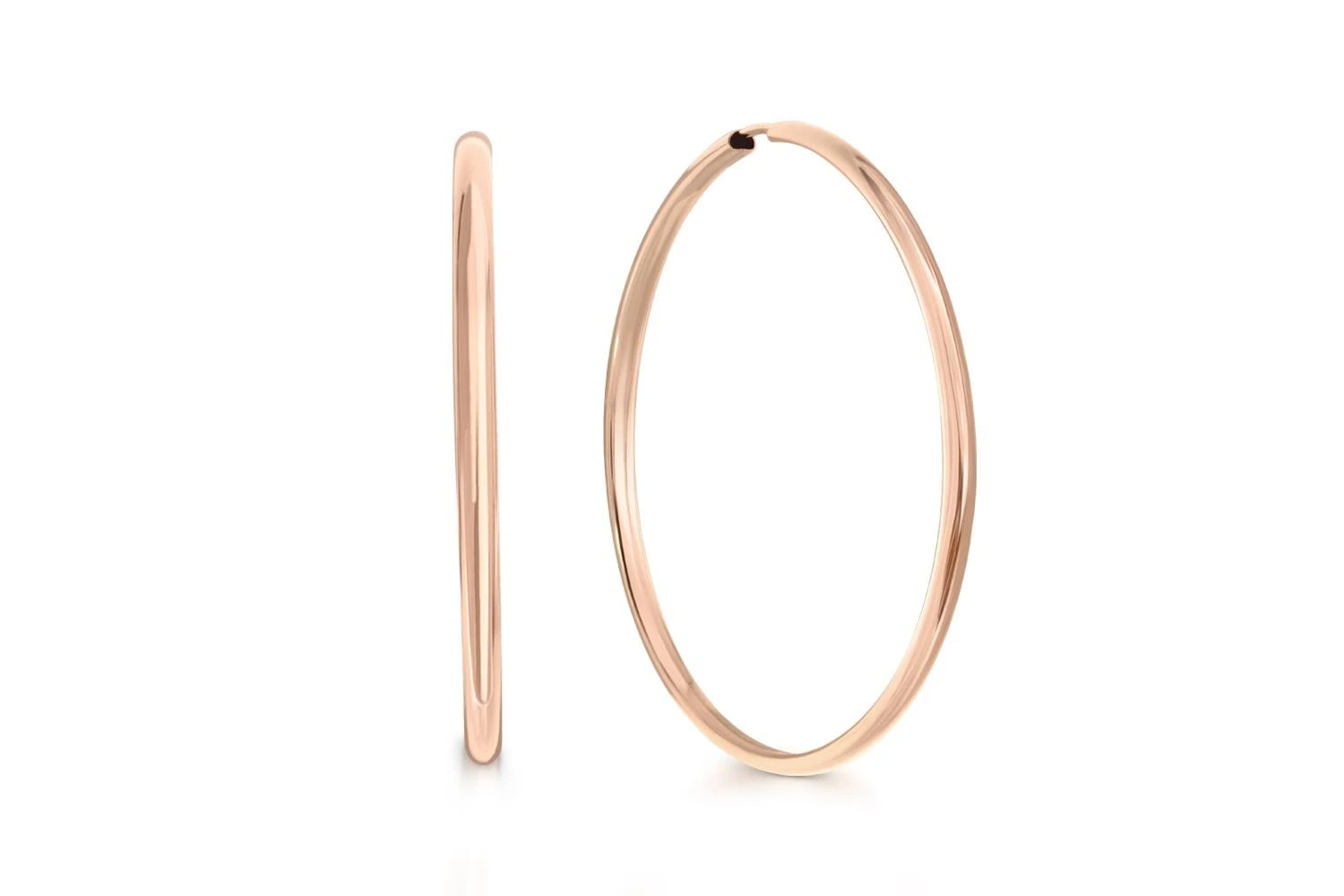 Серьги-конго из красного золота без вставок