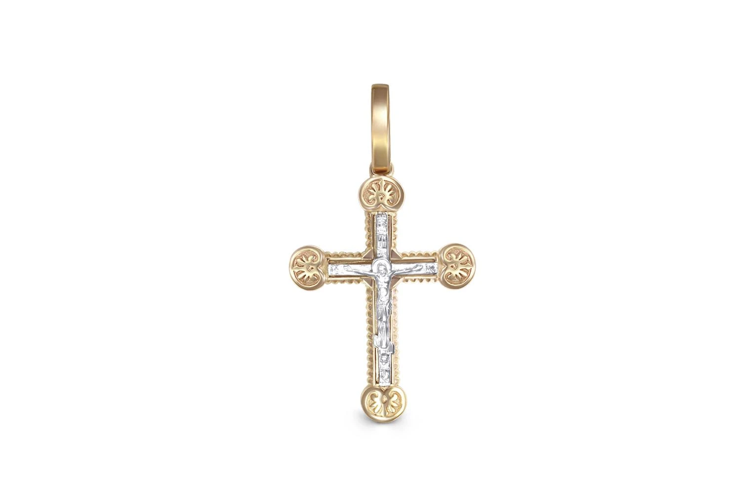 Крест из жёлтого золота без вставок