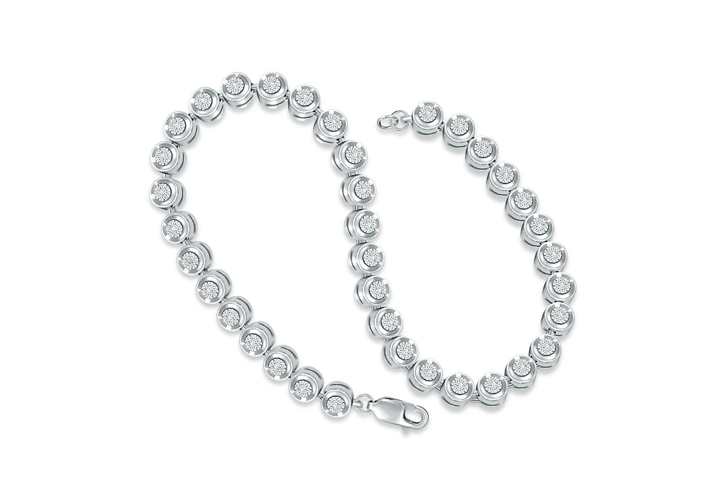 Браслет Дорожка из белого золота с 36 бриллиантами