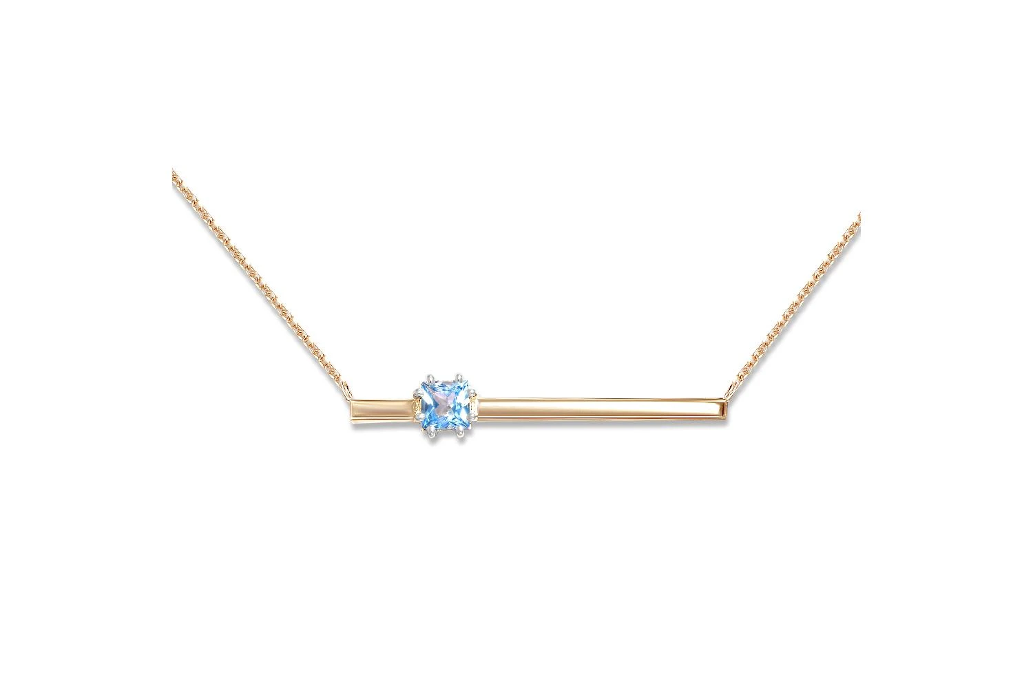 Колье из красного золота с топазом swiss