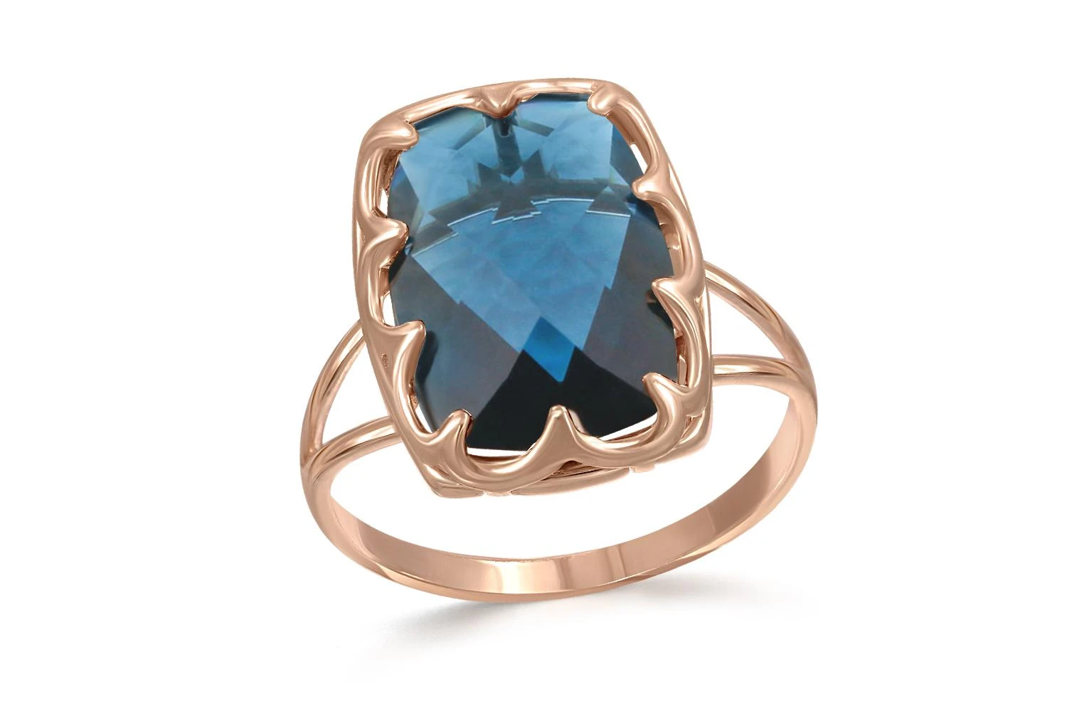 Кольцо из красного золота с ситаллом