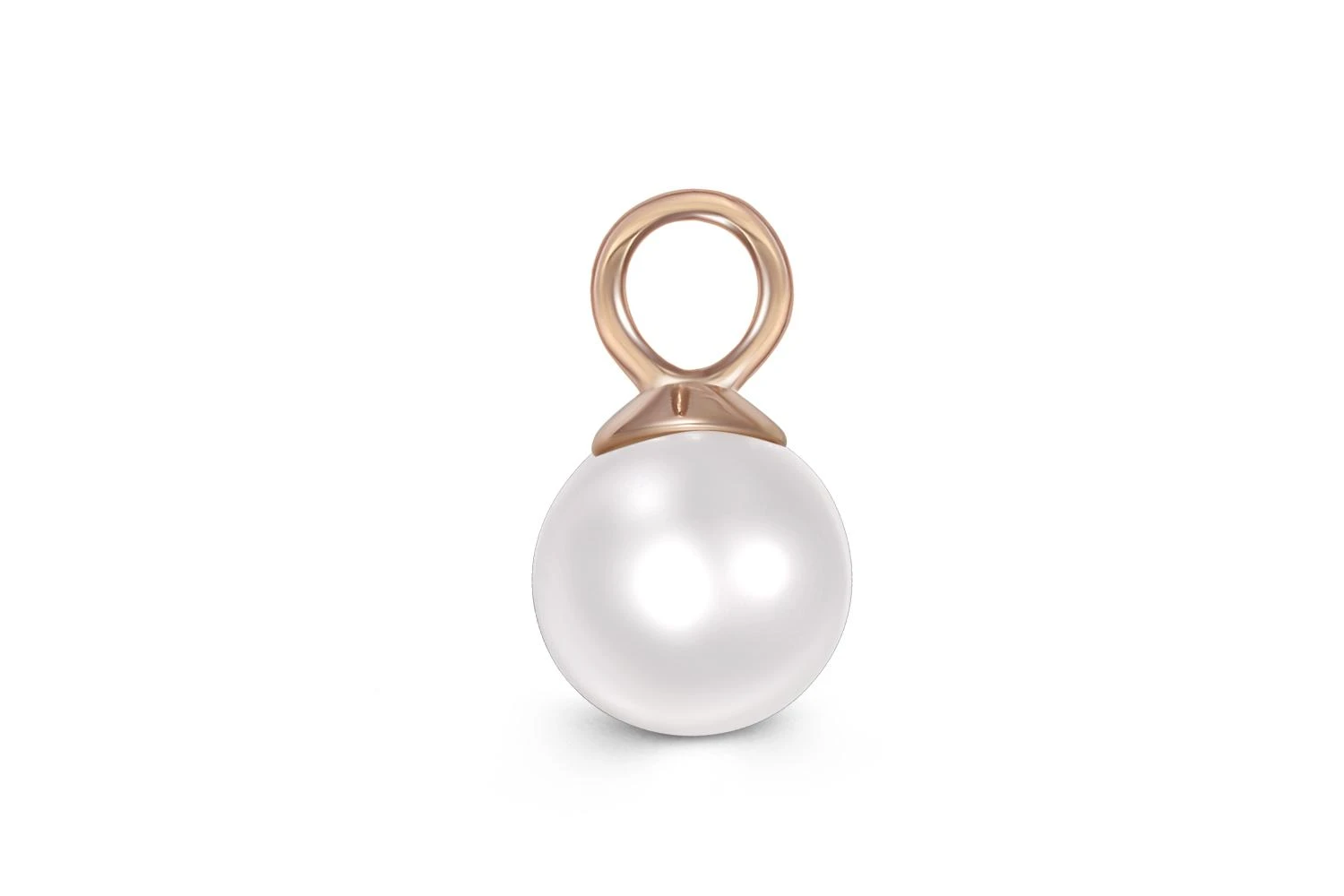 Подвеска серёг-трансформеров из красного золота с жемчугом