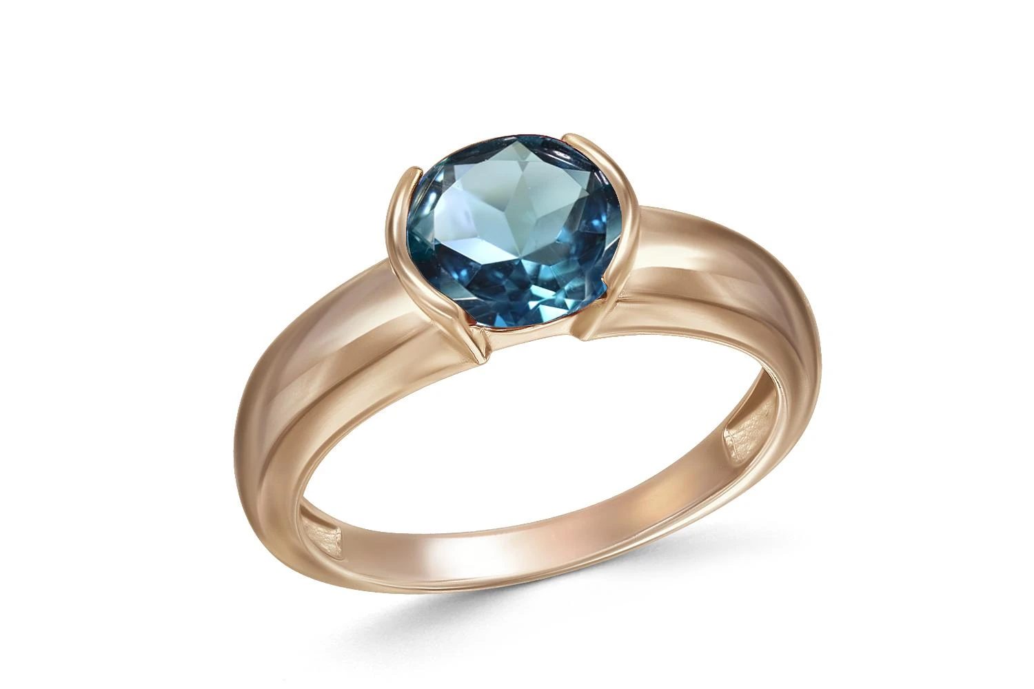 Кольцо из красного золота с топазом лондон