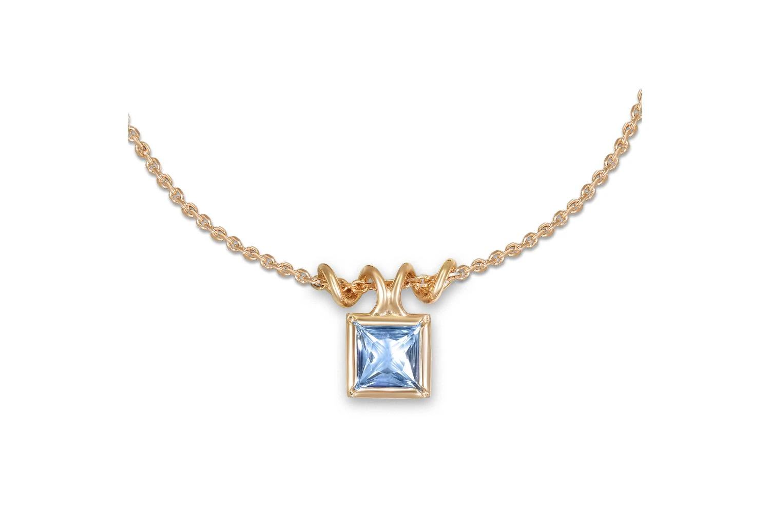 Колье из красного золота с топазом swiss