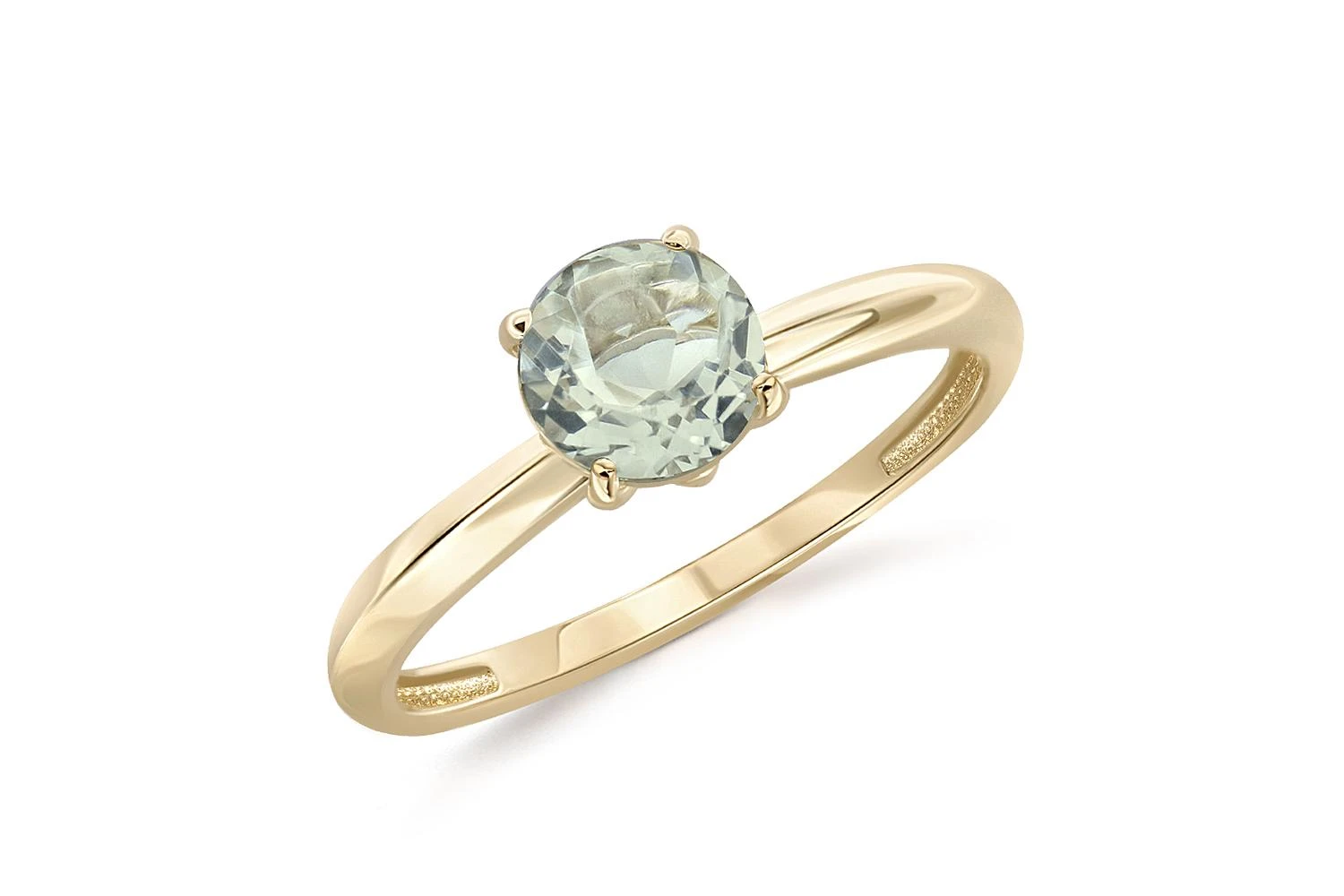 Кольцо из жёлтого золота с аметистом