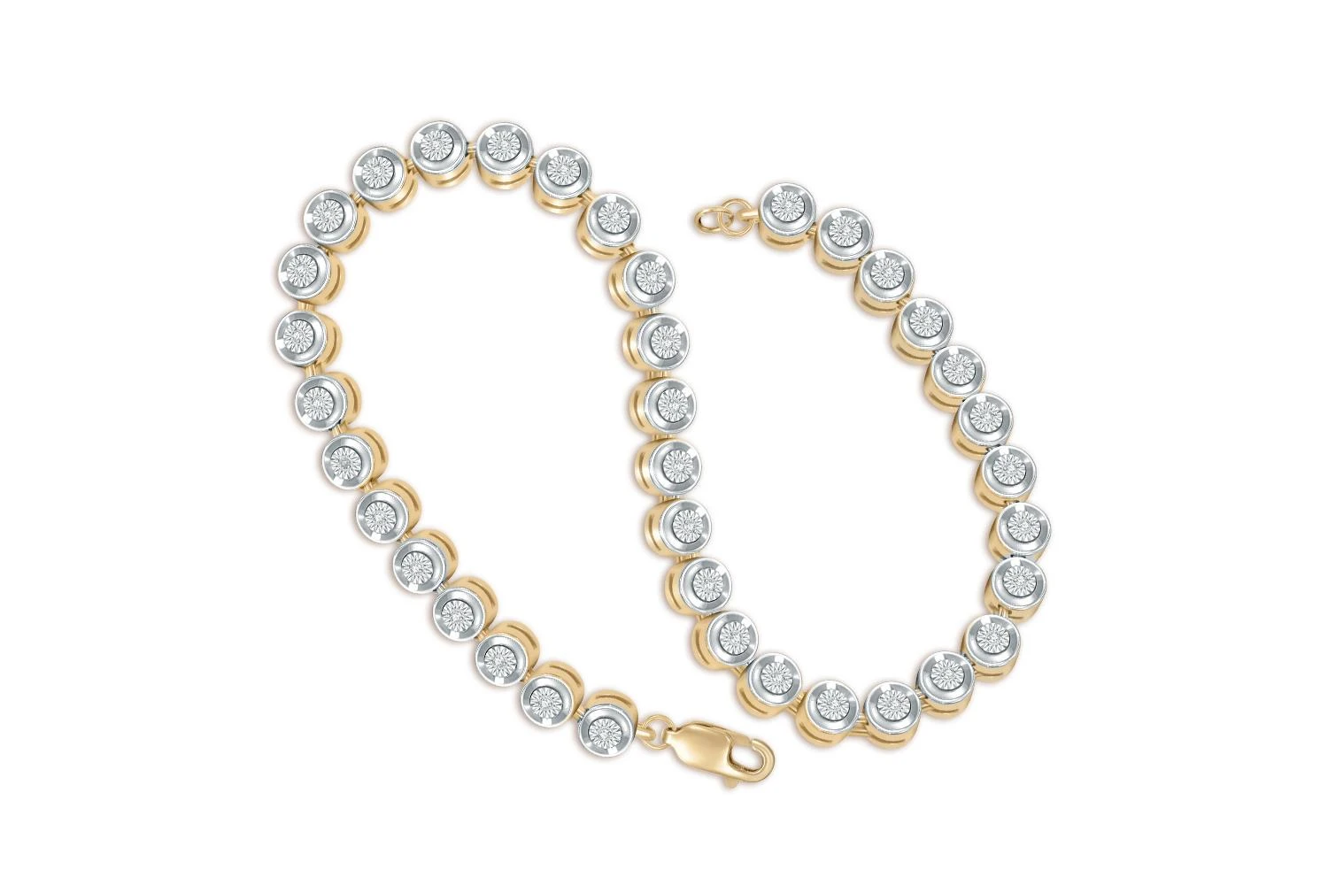 Браслет Дорожка из жёлтого золота с 36 бриллиантами