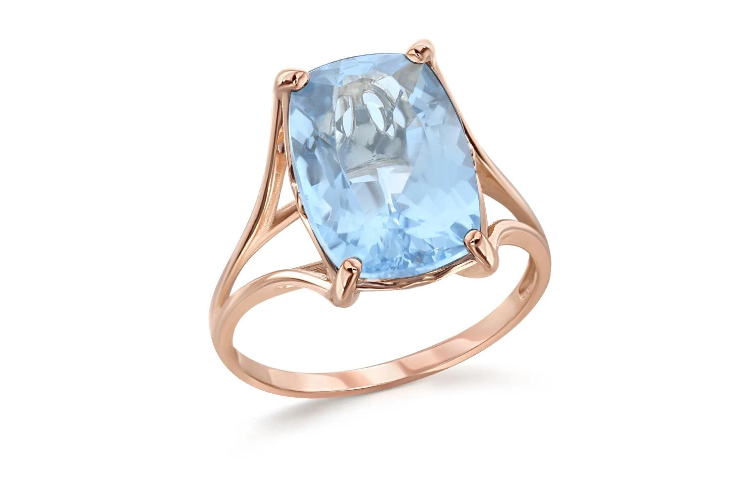 Кольцо из красного золота с топазом sky