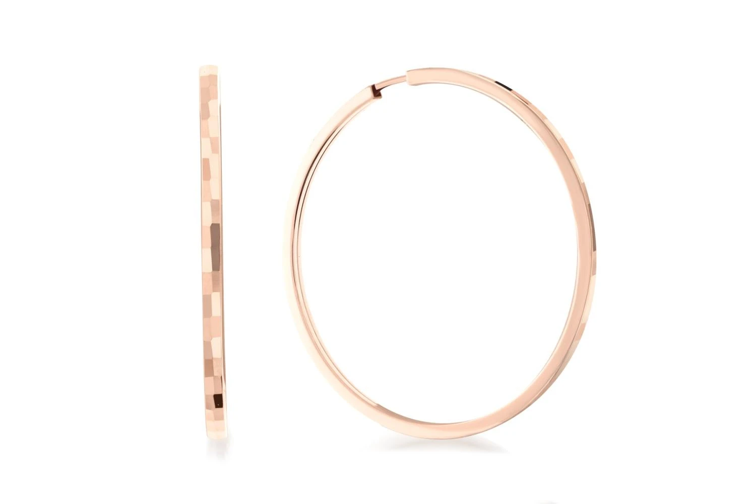 Серьги-конго из красного золота без вставок