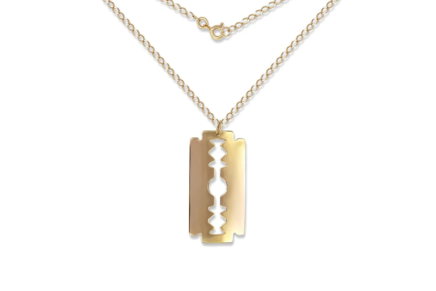 Колье Лезвие из жёлтого золота без вставок