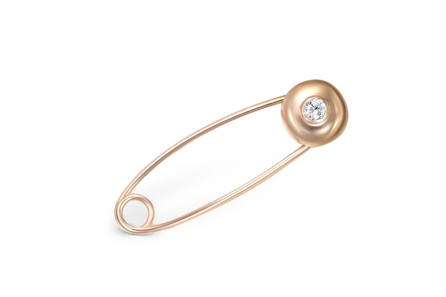 Булавка из красного золота с бриллиантом