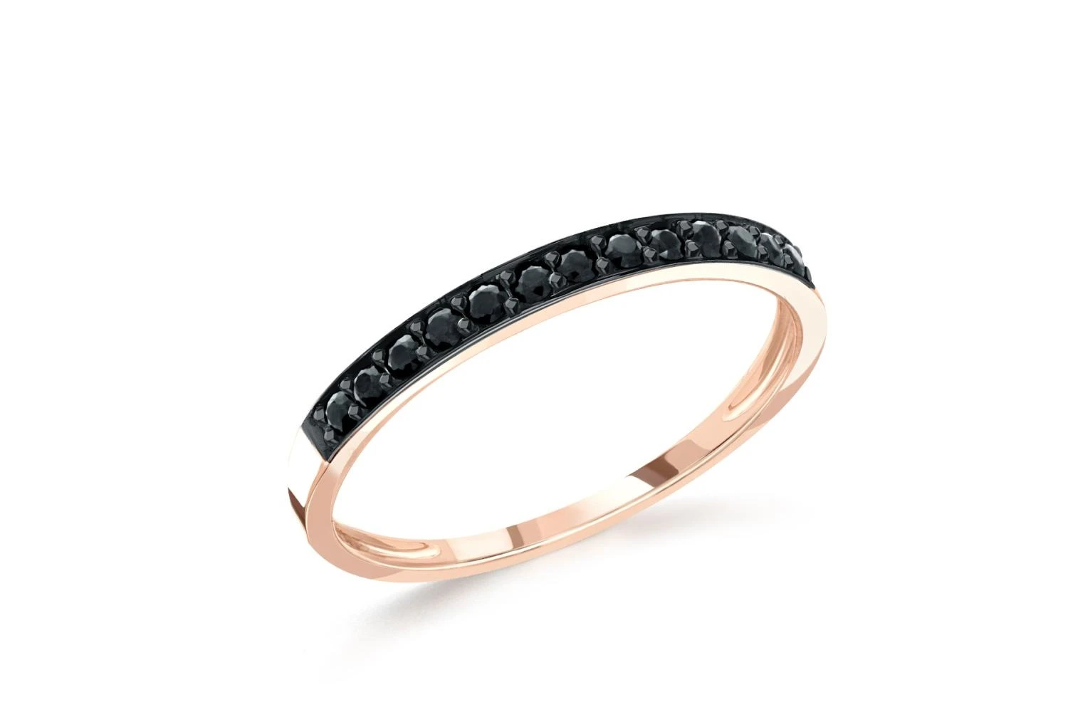 Кольцо Дорожка из красного золота с 13 фианитами