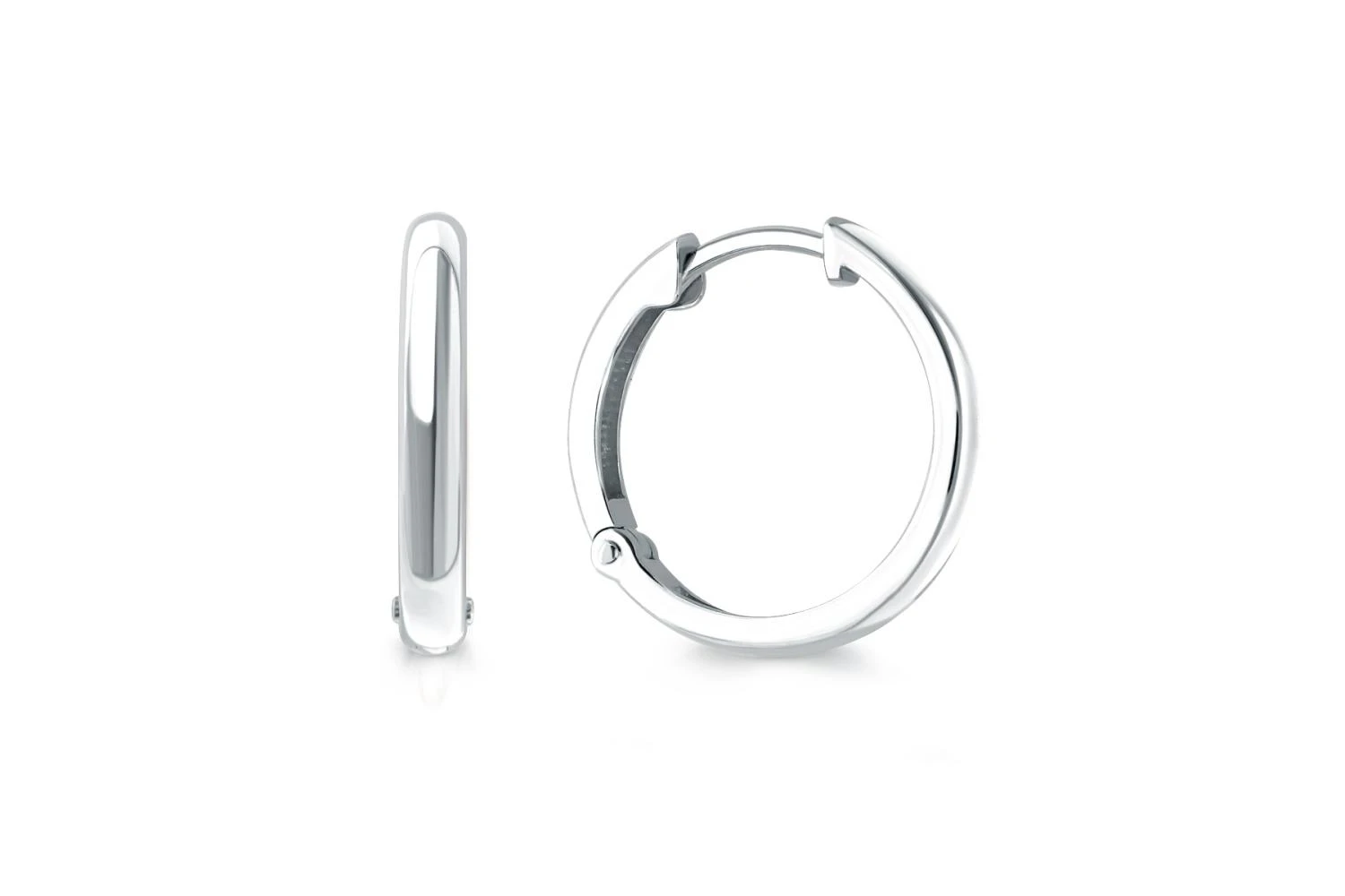 Серьги из белого золота без вставок