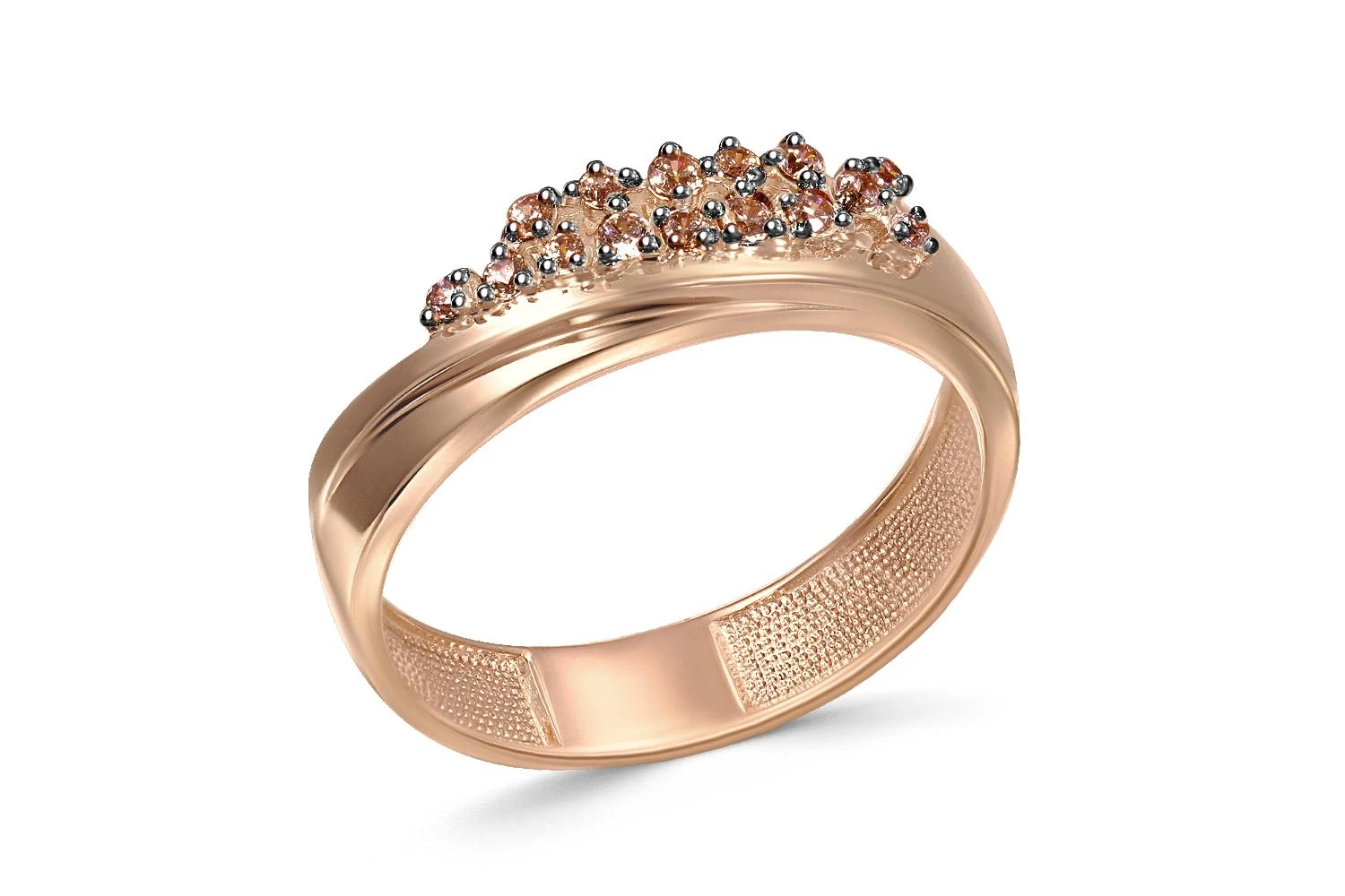 Кольцо из жёлтого золота с 15 бриллиантами