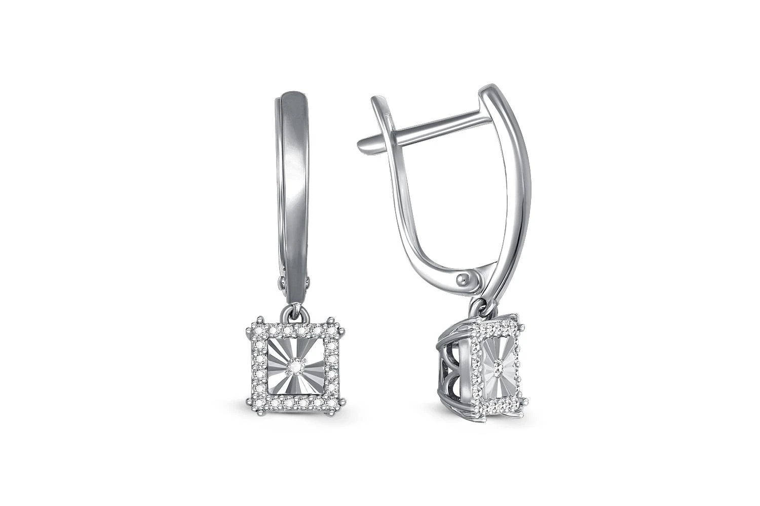 Серьги из белого золота с 42 бриллиантами