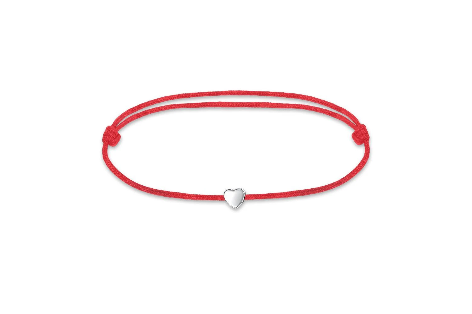 Браслет Сердце из белого золота без вставок