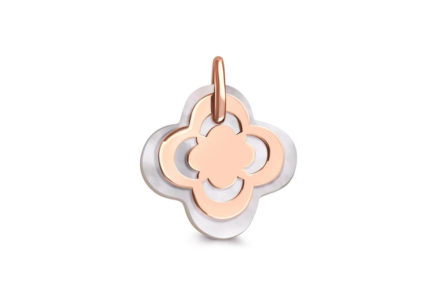 Подвеска из красного золота с перламутром